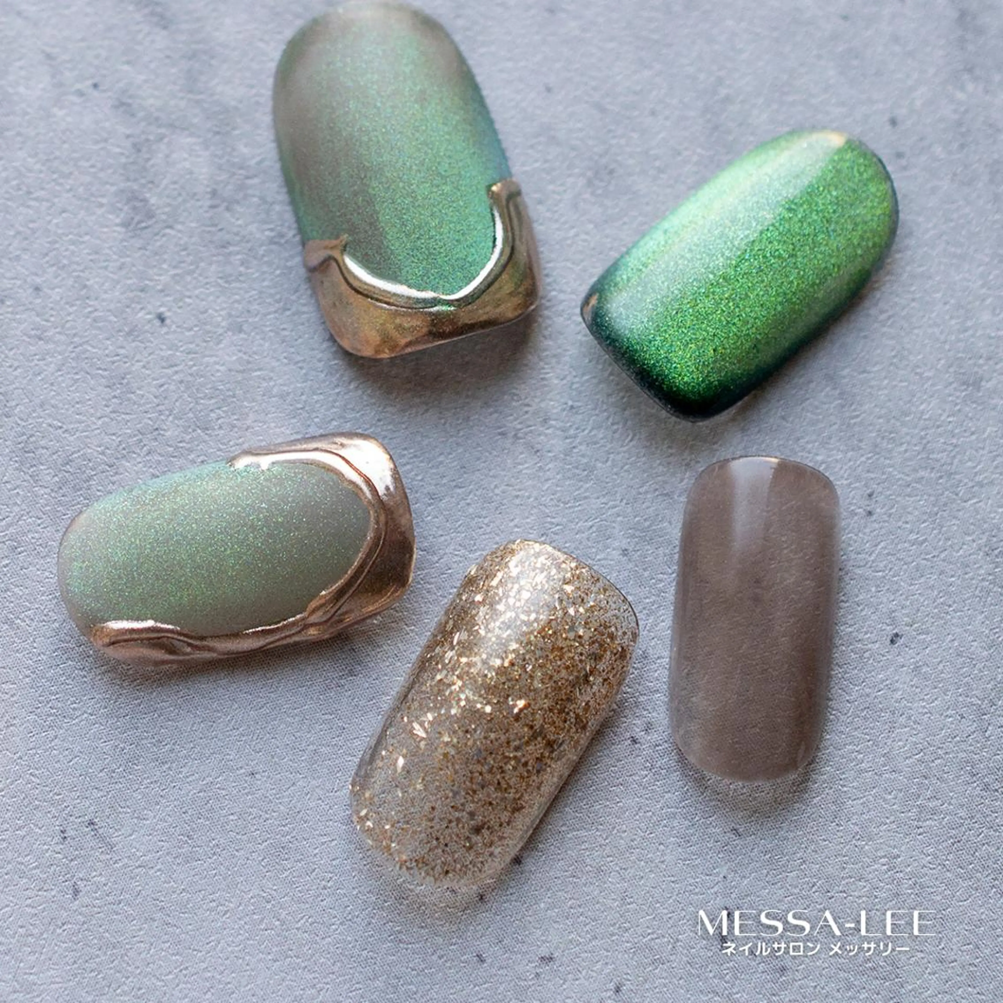 ネイル アートネイル マグネットネイル マットネイル ミラーネイル シンプルネイル とろけるリンパ 濃厚アロマのエステ・リラクイメージ