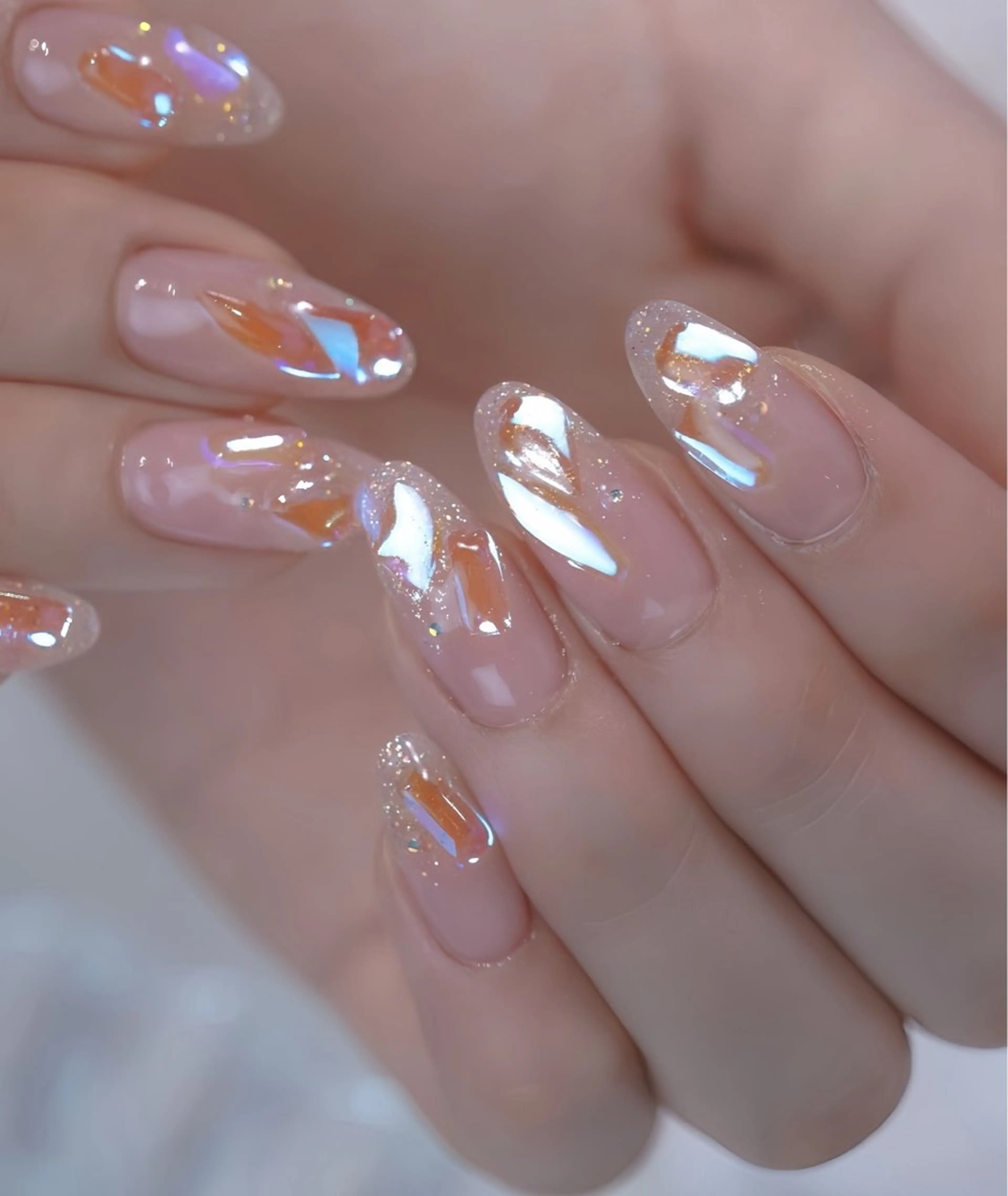 ネイル チークネイル 長さ出し フレンチネイル ガーリー 韓国ネイル Sun Nail 池袋のエステ・リラクイメージ