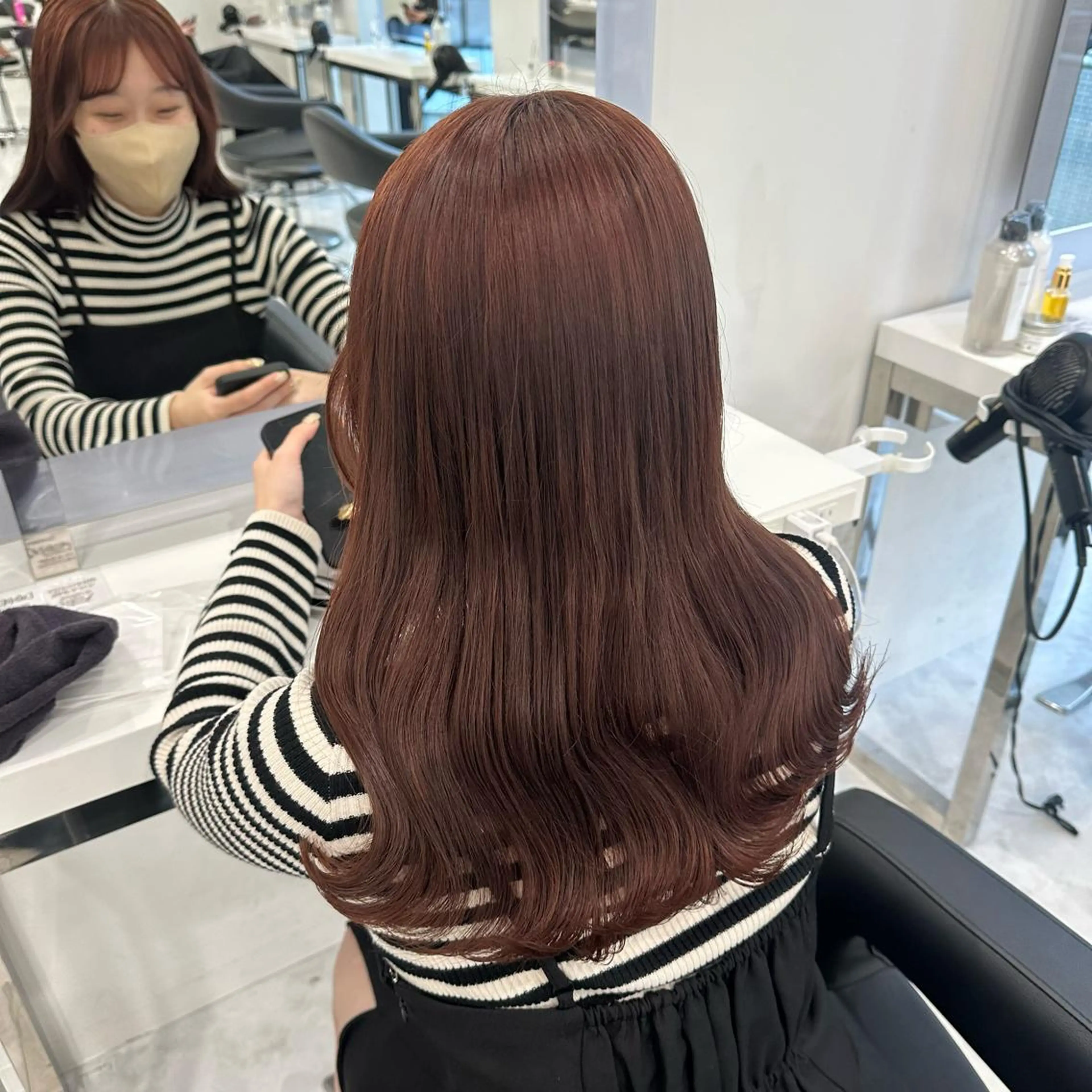 ロング ピンクブラウン junna‎🤍調布 まつ毛/眉のマツエク・マツパデザイン