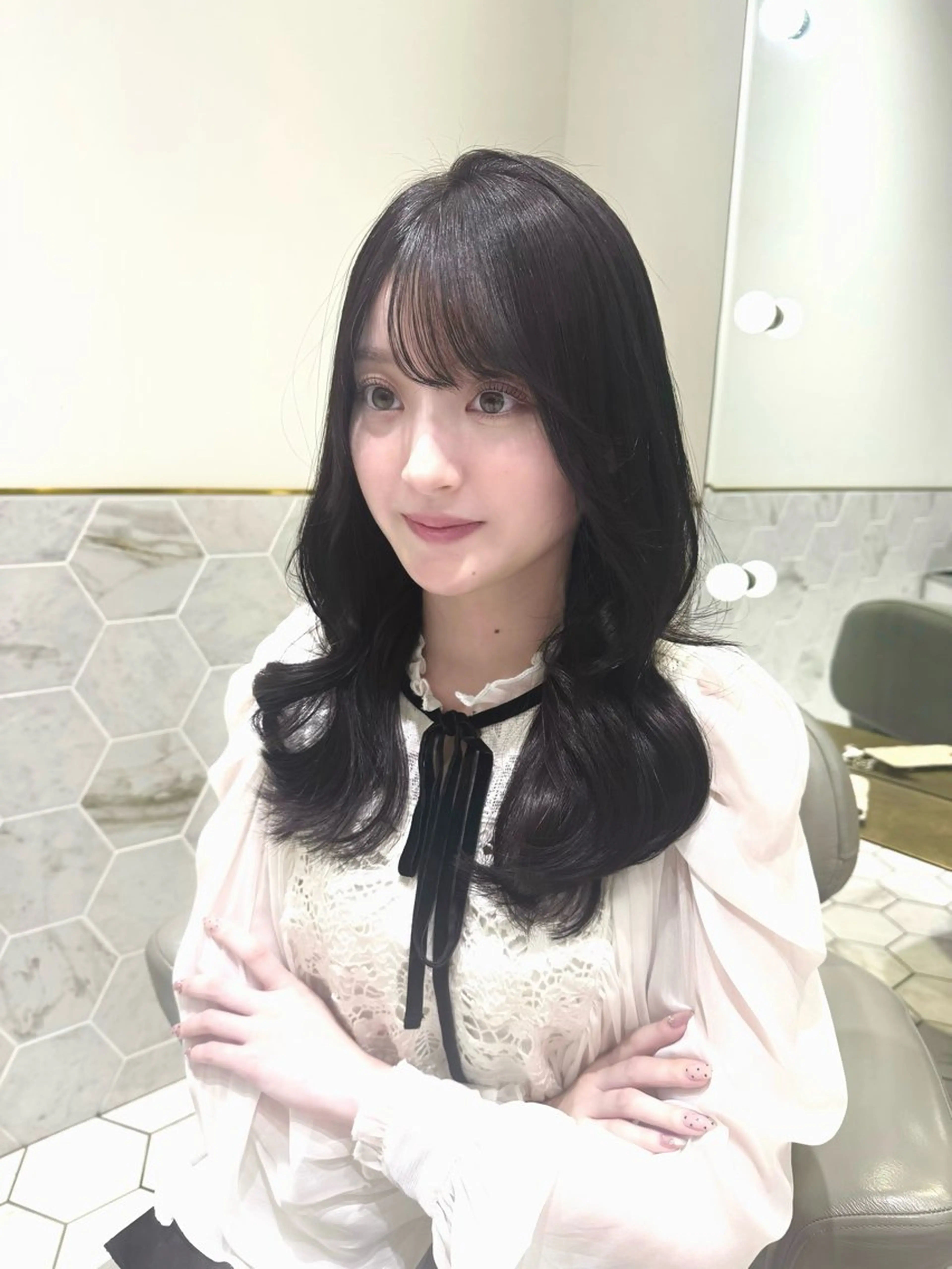 ロング カラー ヘアカラー costes 今井芽依のヘアスタイル