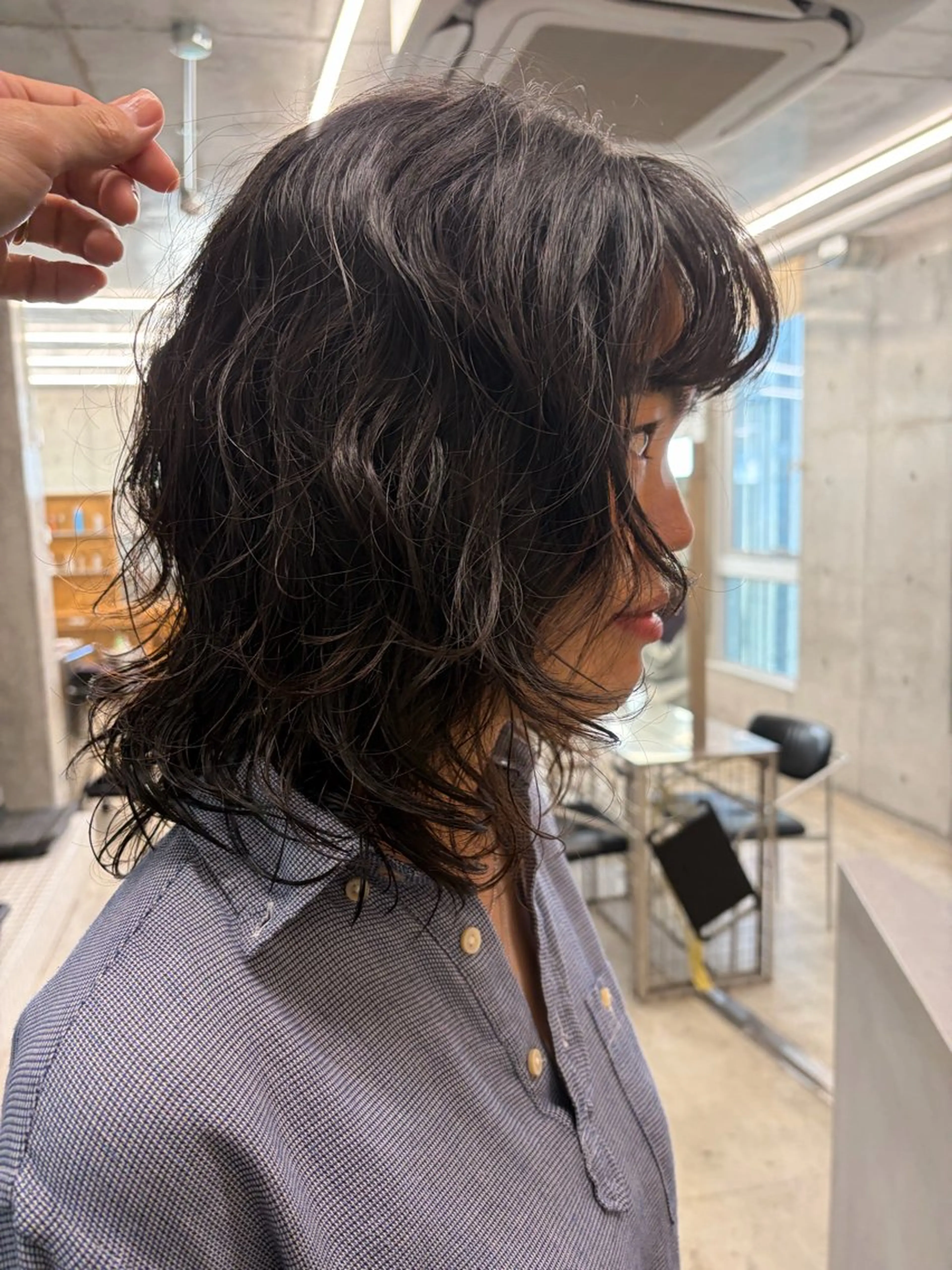 ミディアム パーマ ミディアムパーマ 顔まわりレイヤー レイヤーカット ニュアンスパーマ 🌈前田 潤 /ショート/パーマのヘアスタイル