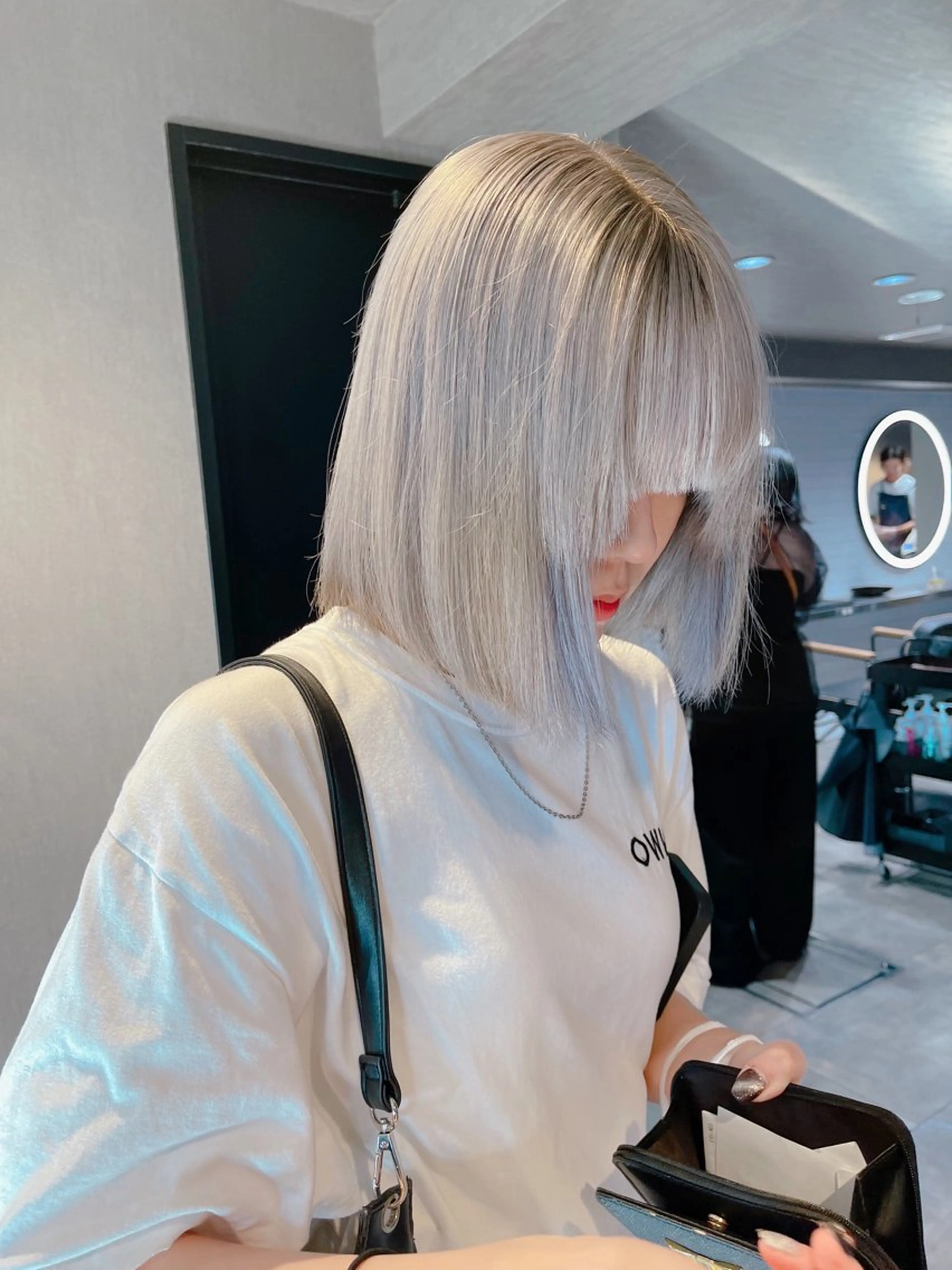 ショート カラー ベージュカラー ブリーチ MIRIM栄所属・透明感カラー/艶髪/ エクステ/HIROのヘアスタイル