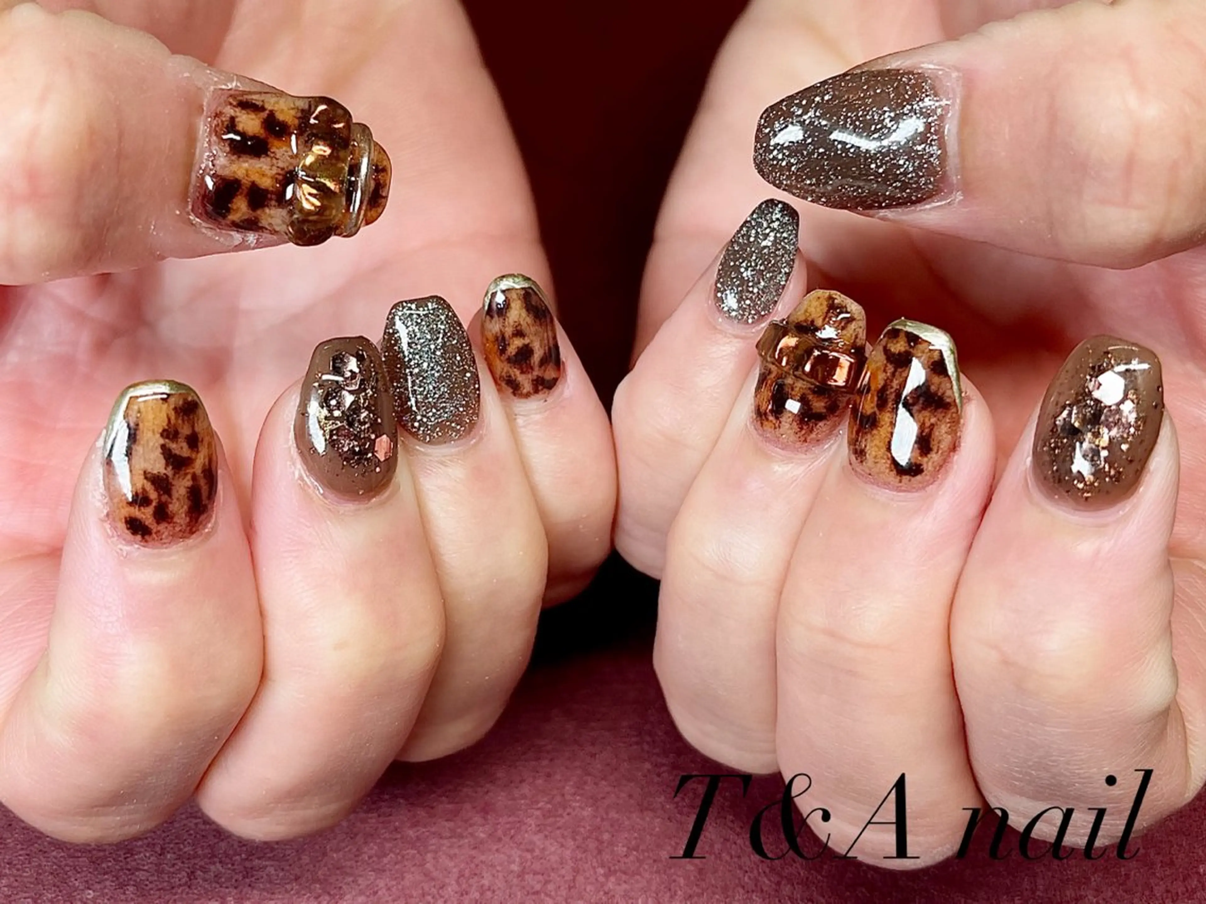 ネイル 長さ出し フラッシュネイル ジェルネイル スカルプネイル 冬ネイル ハンドネイル T&A nailのネイルデザイン