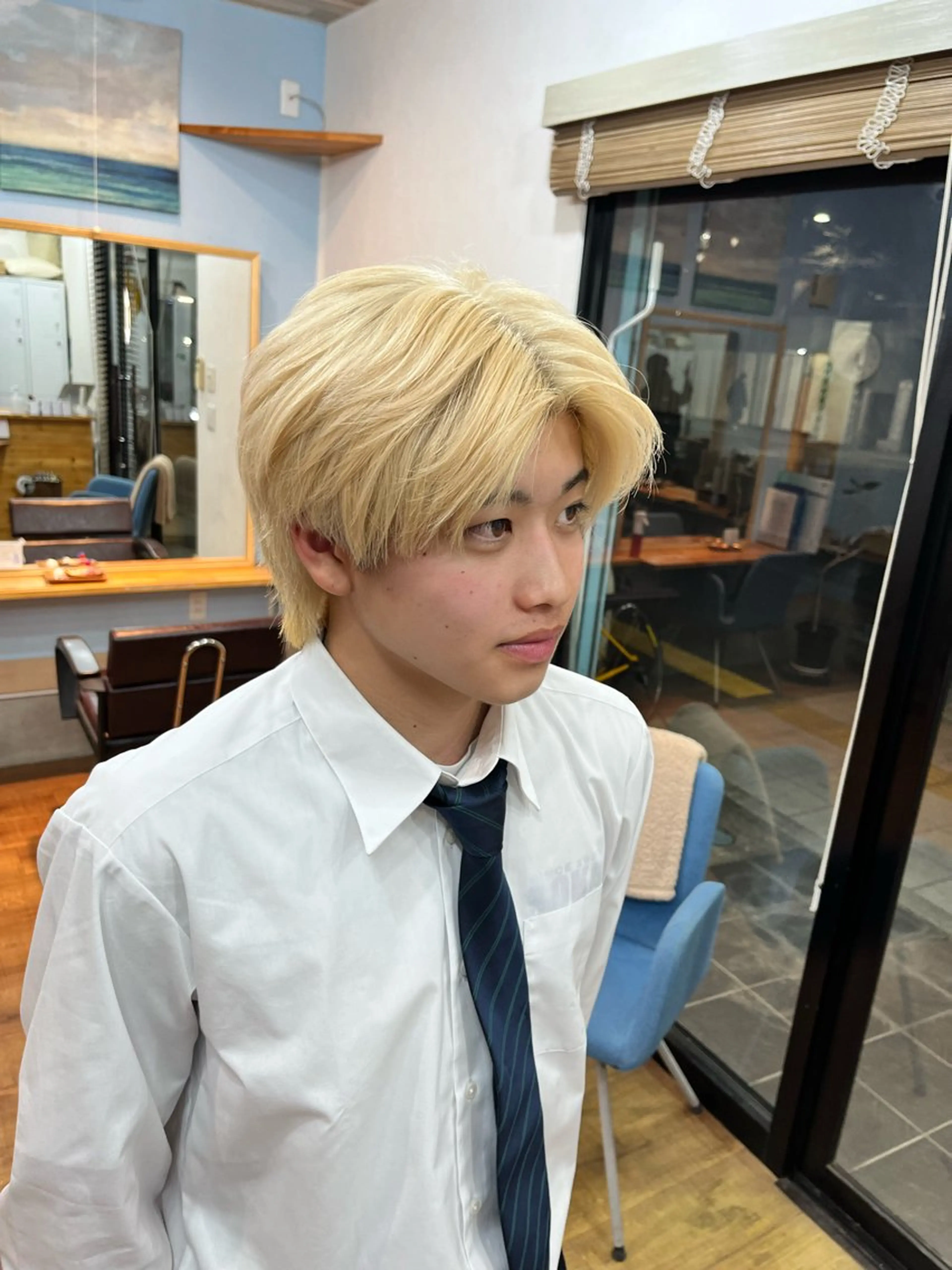 ショート カラー メンズ メンズブリーチ メンズインナーカラー ブリーチ ダブルカラー インナーカラー ヘアカラー トリートメント ヘッドスパ 🫧ハイトーン/ ブリーチ🫧白石航汰のヘアスタイル