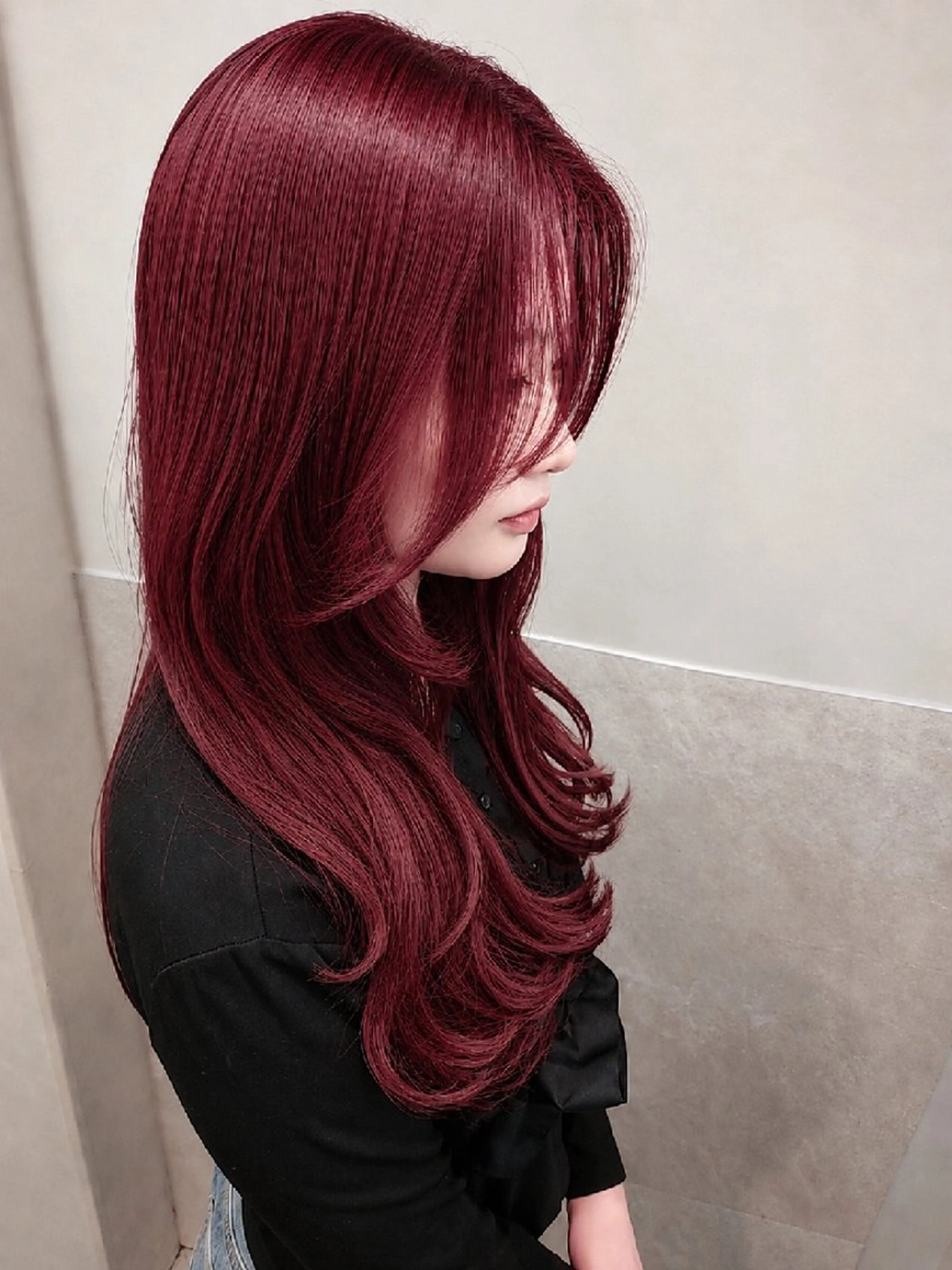 ロング ケアカラー 縮毛矯正✨艶髪 シノハラ✨髪質改善のヘアスタイル