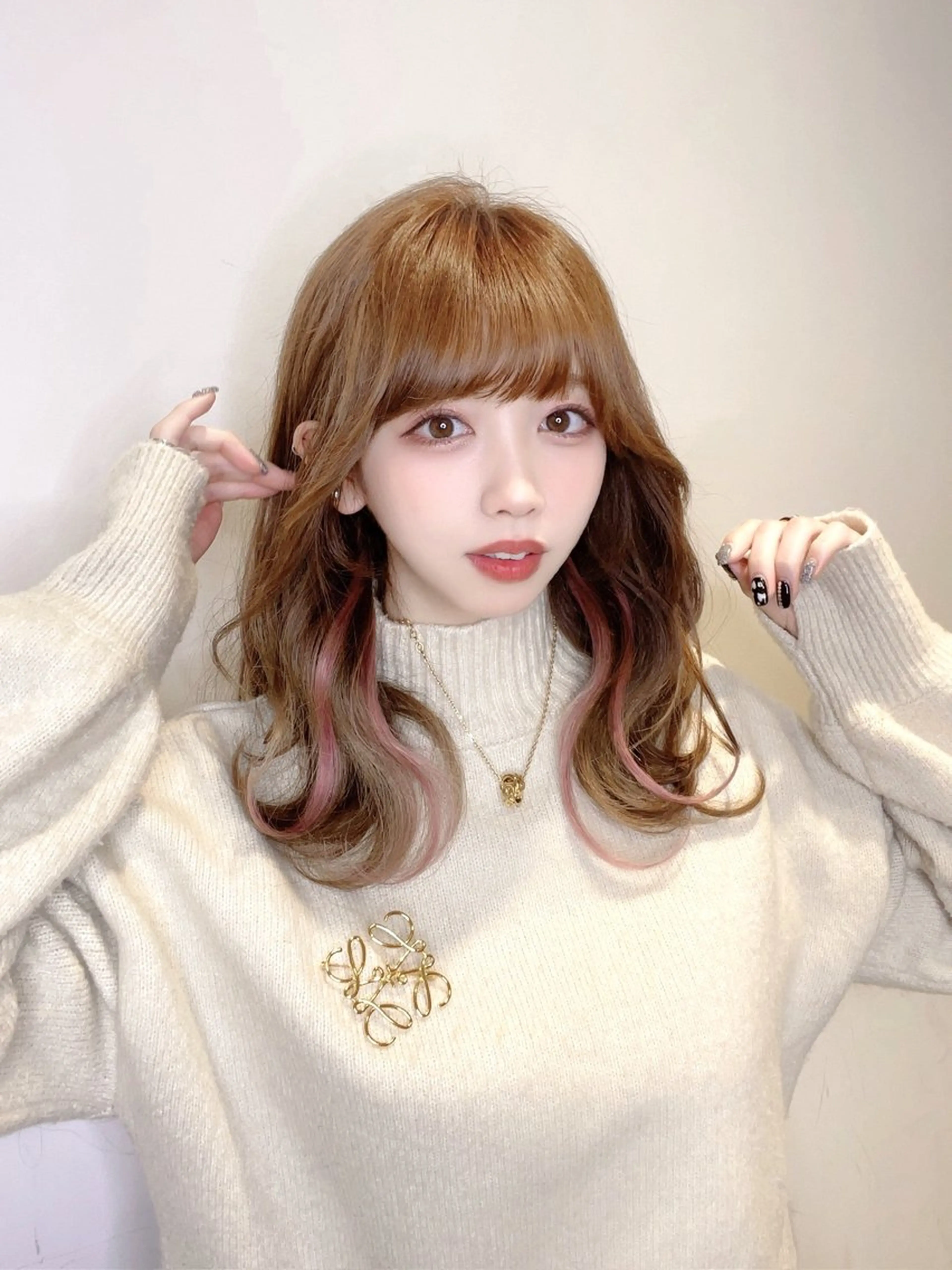 セミロング カラー エクステ レイヤーカット カット トリートメント ヘッドスパ ヘアセット 韓国ヘア/レイヤー/ 顔まわり/りょーとのヘアスタイル