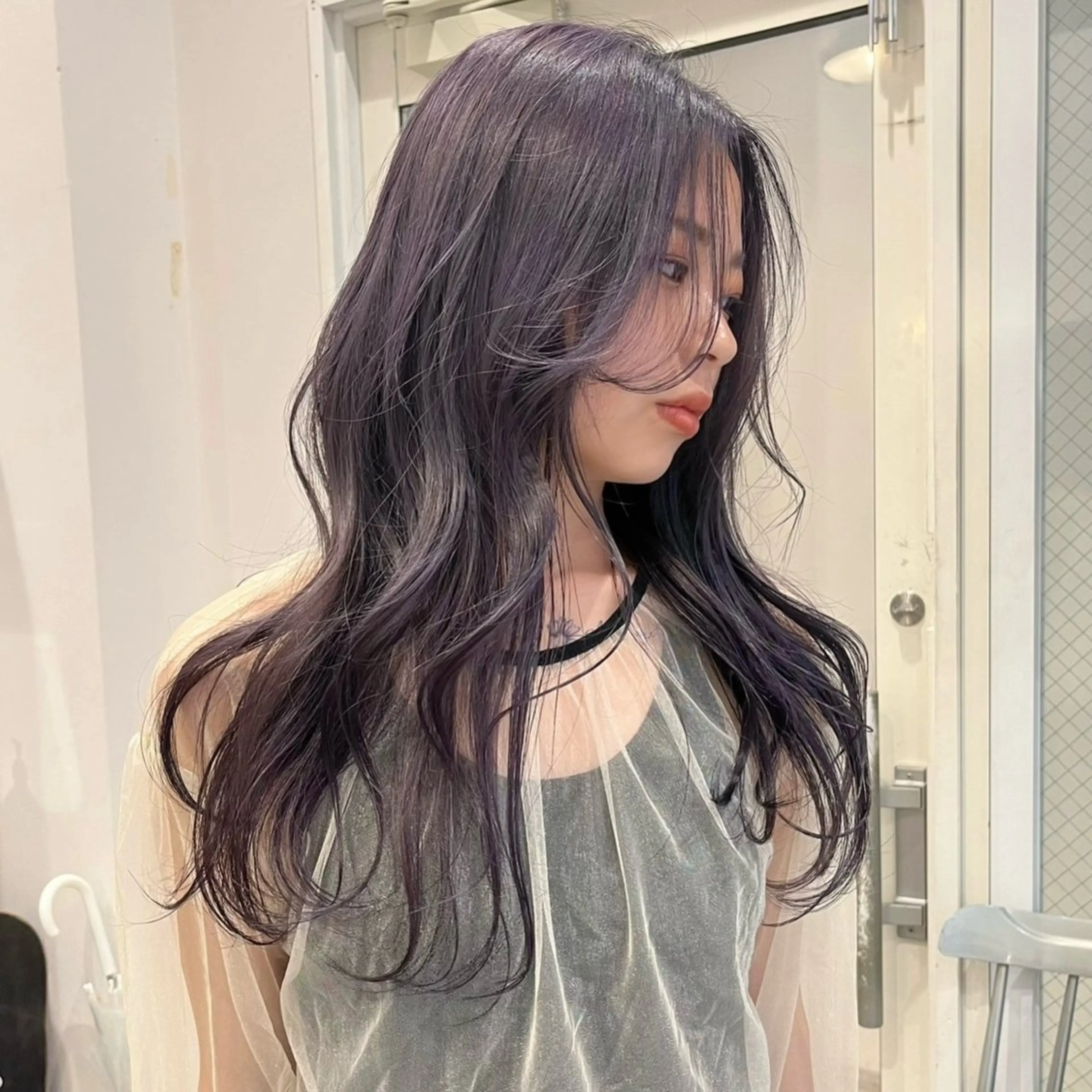 ロング カラー AMI🎀韓国ヘア 透明感カラーのヘアスタイル
