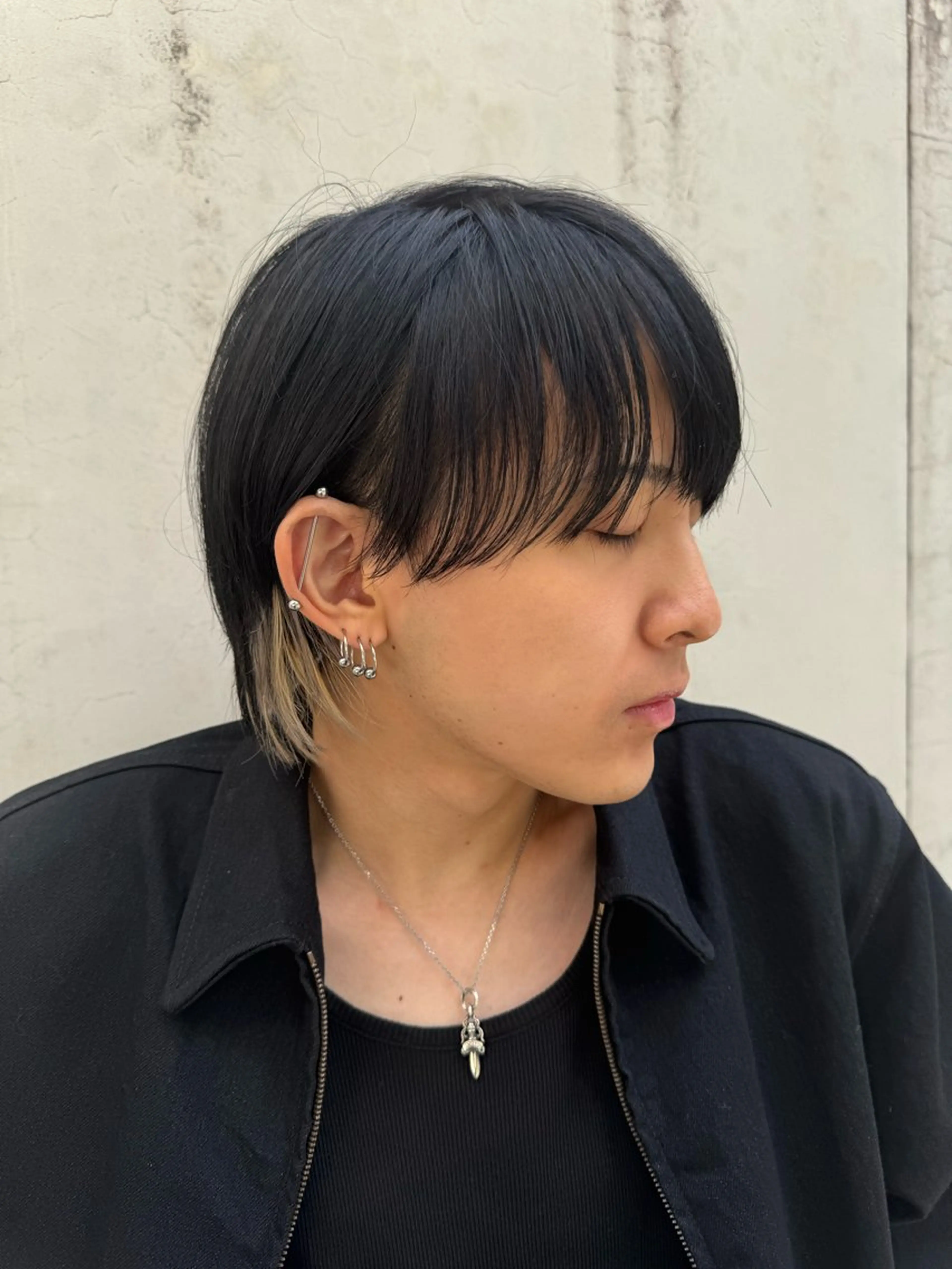 ショート カラー パーマ ヘアアレンジ メンズ メンズパーマ メンズウルフカット ウルフカット ニュアンスパーマ メンズ特化酒井翔太 /メンズカット/名駅のヘアスタイル