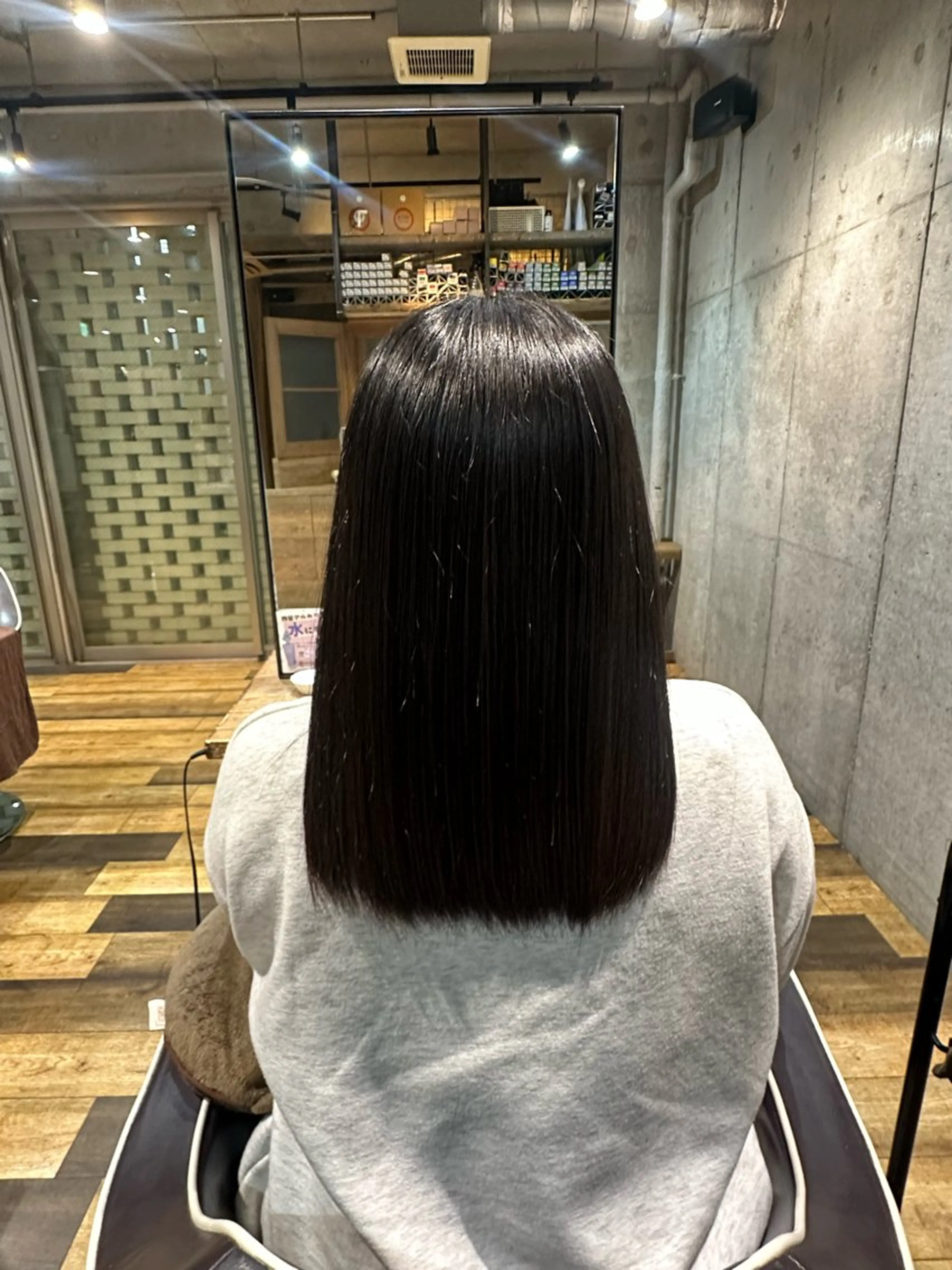 セミロング 縮毛矯正 flannel 優介のヘアスタイル