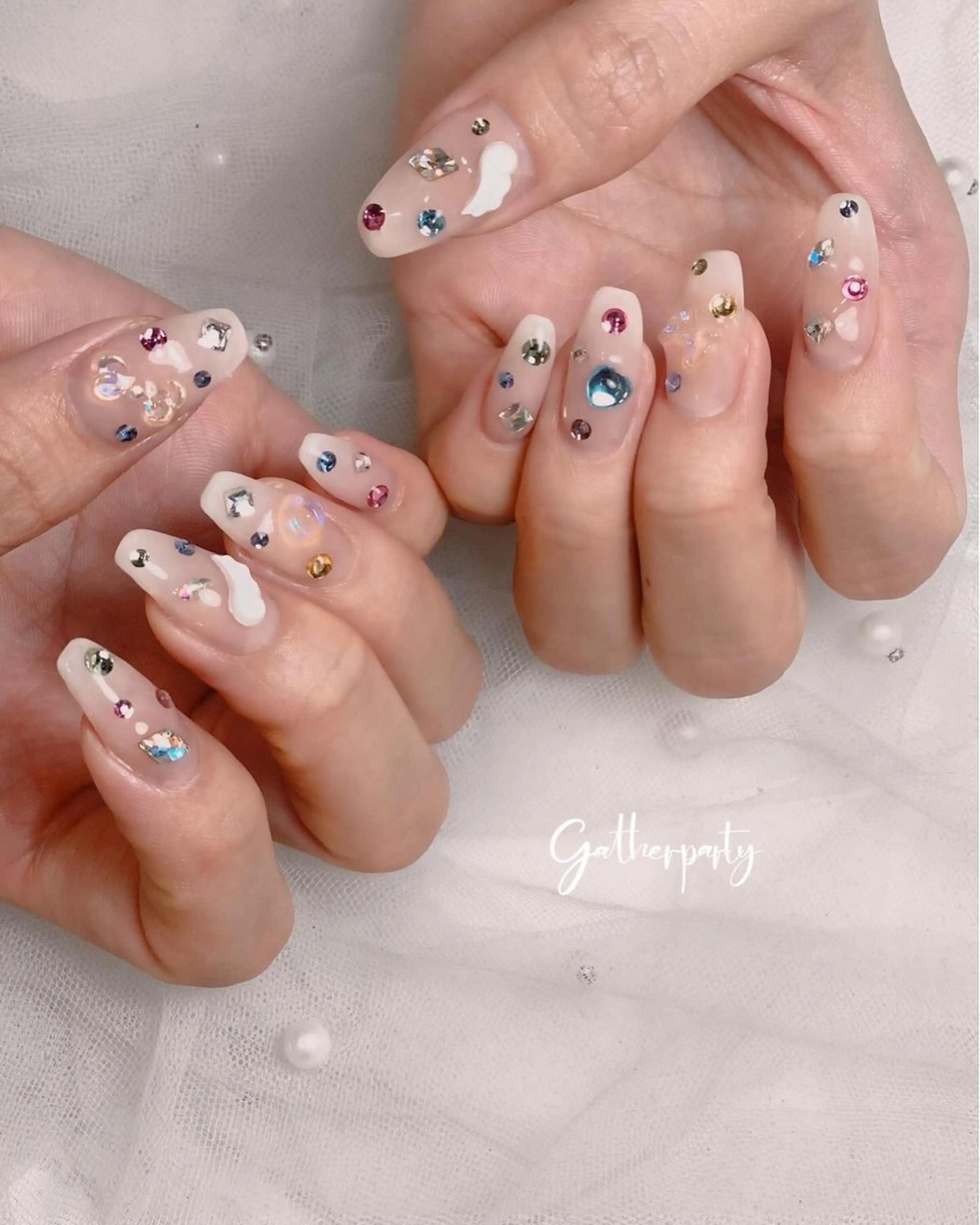 ネイル グラデーション ラメ(グリッター) マグネットネイル ミラーネイル ニュアンスネイル ハンドネイル Lumi de nailsのネイルデザイン