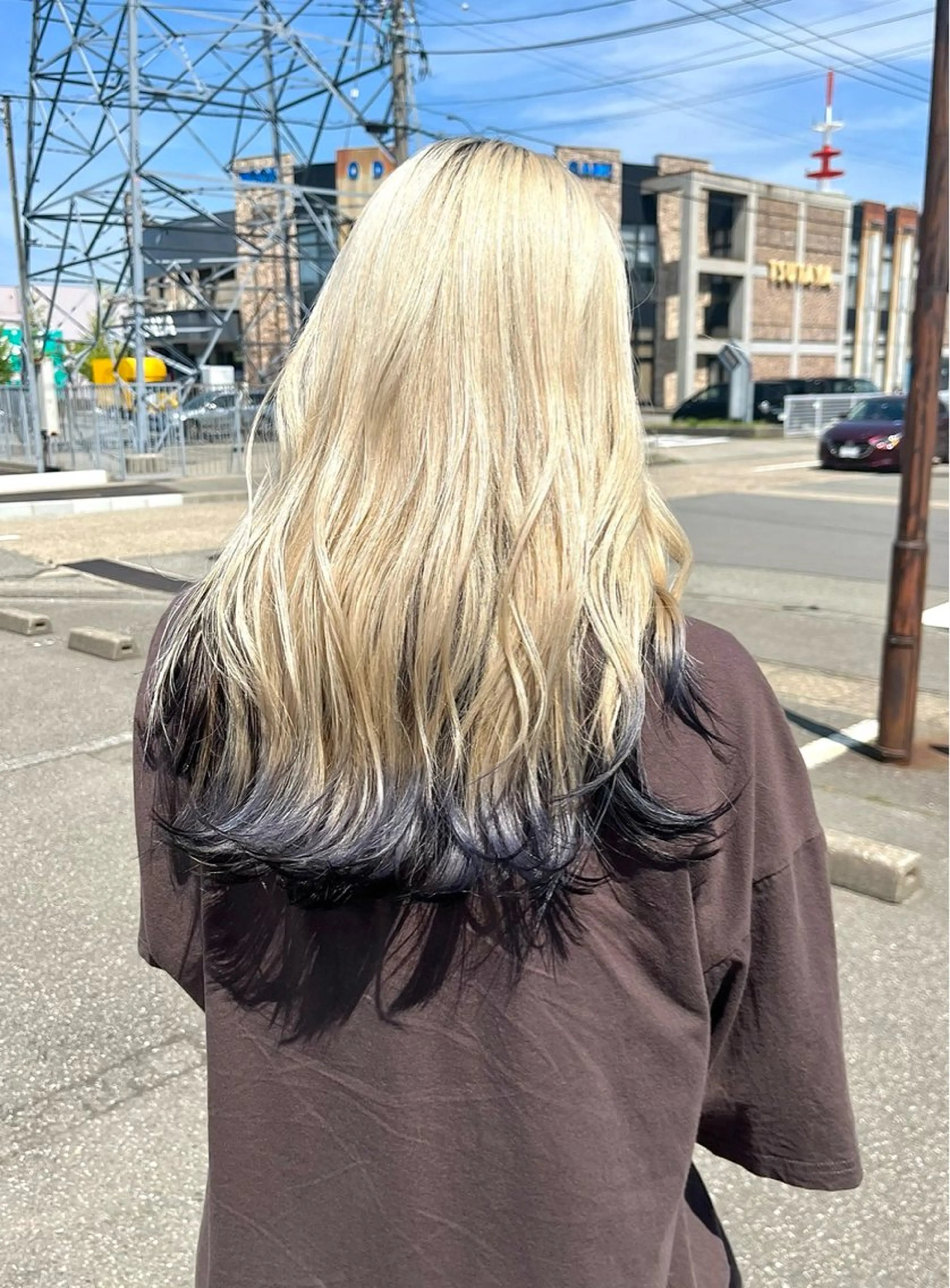 ロング カラー Agu hair grove 金沢八日市店所属・名竹聖治/透明感 カラー/縮毛矯正のヘアスタイル