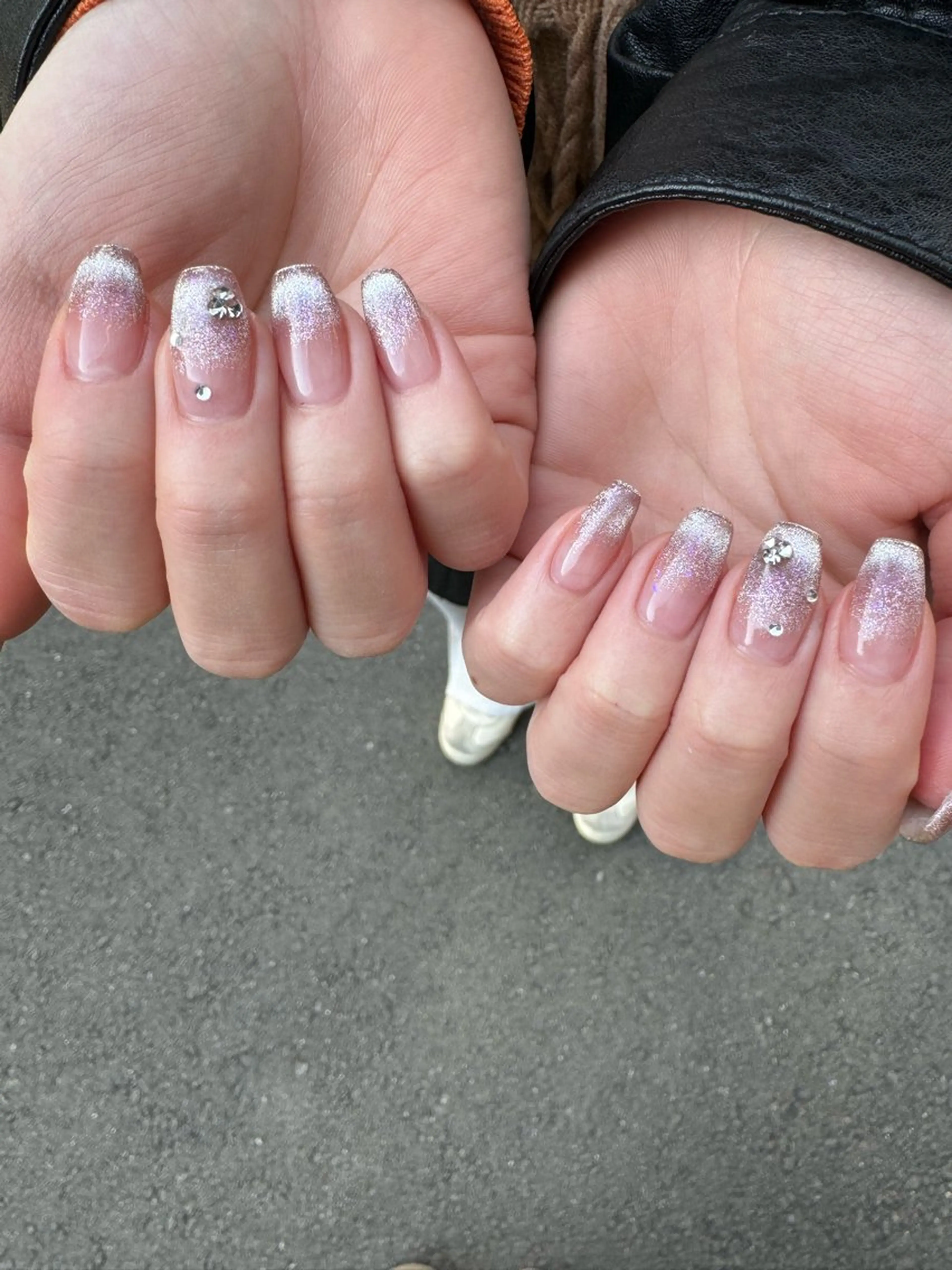 ネイル アートネイル フレンチネイル グラデーション 韓国ネイル マグネットネイル MH_ Nailのネイルデザイン