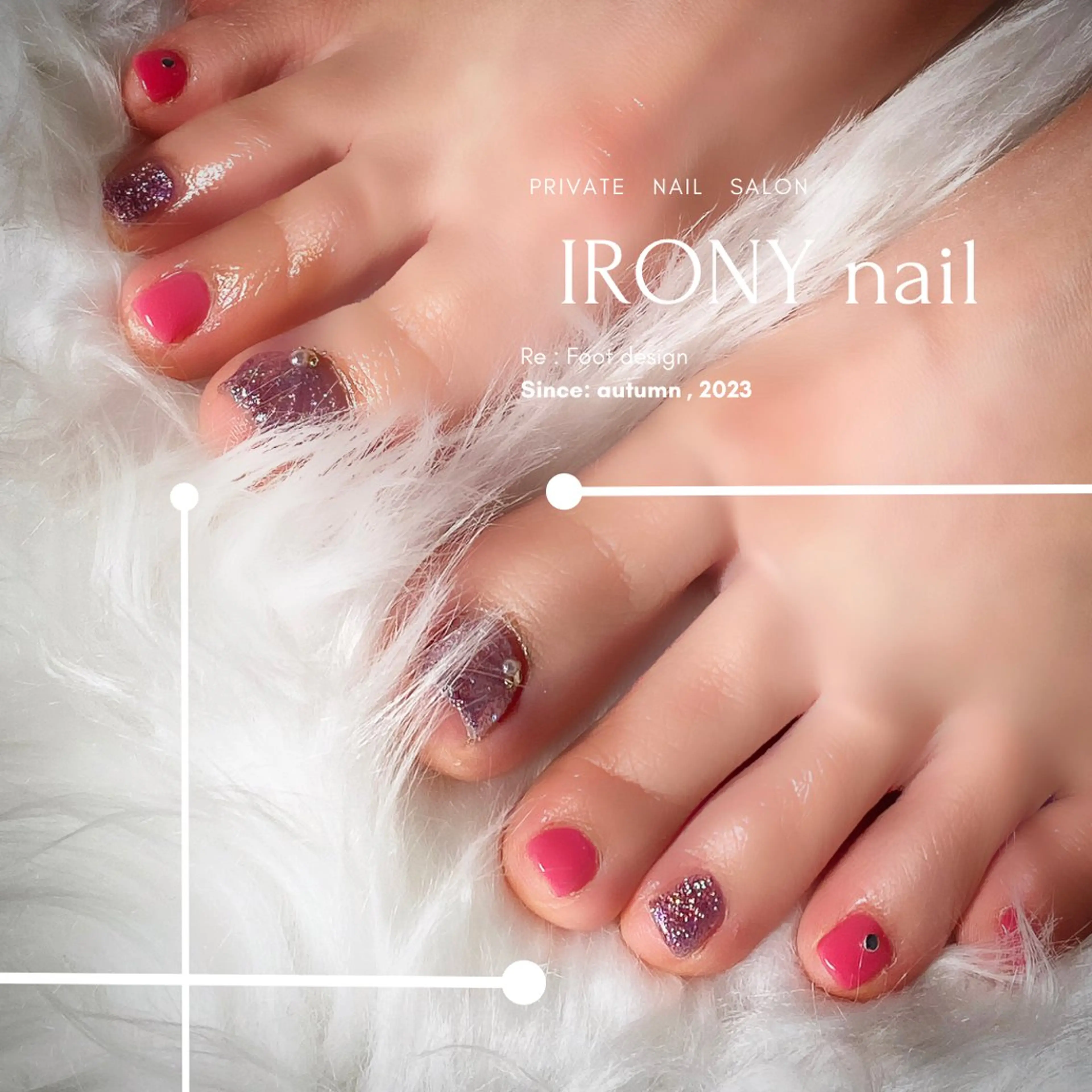 ネイル フットネイル 鹿島台ネイルサロン/ 長さだし◎のネイルデザイン