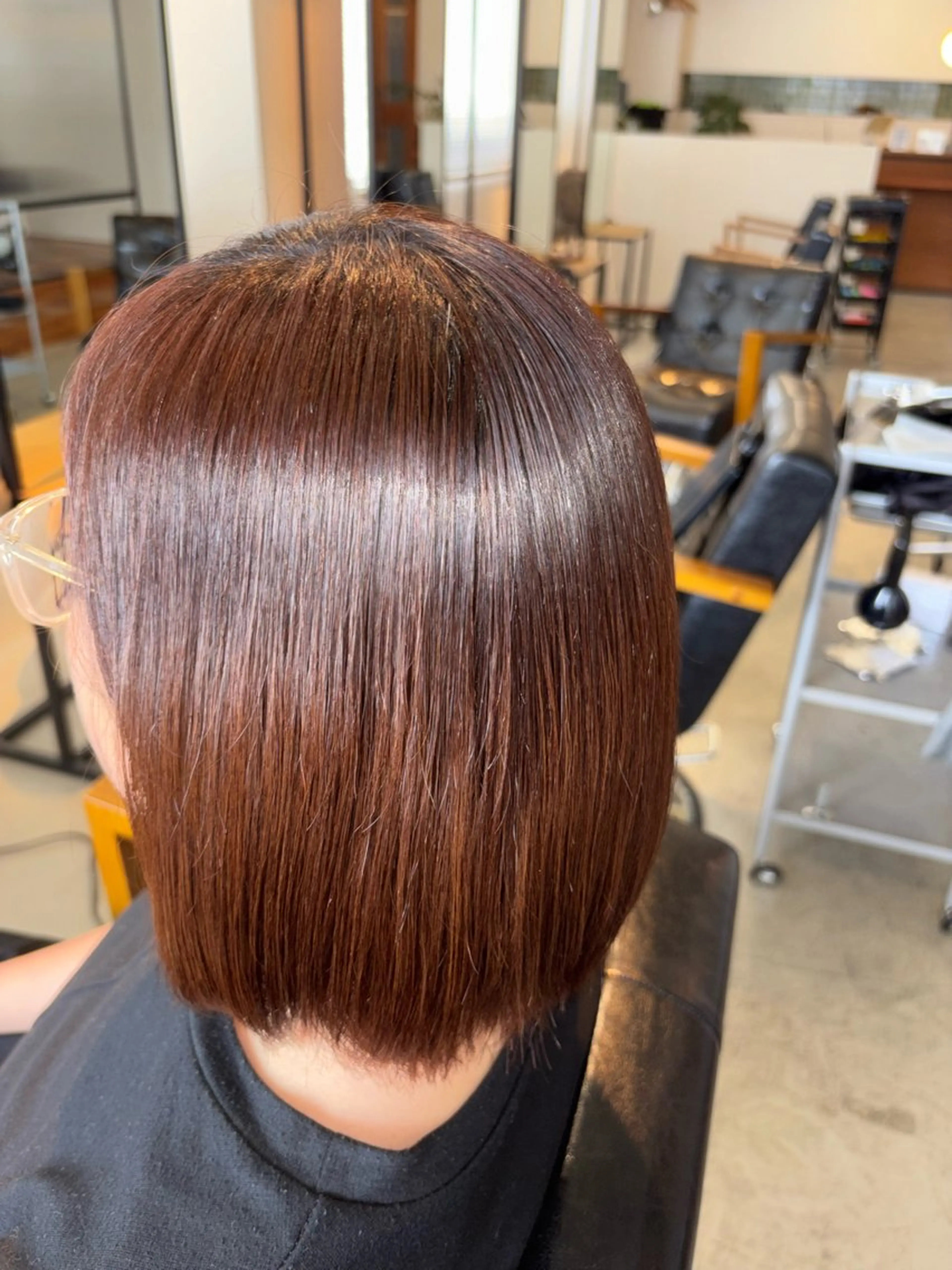 ミディアム 縮毛矯正 大藤 守遥のヘアスタイル