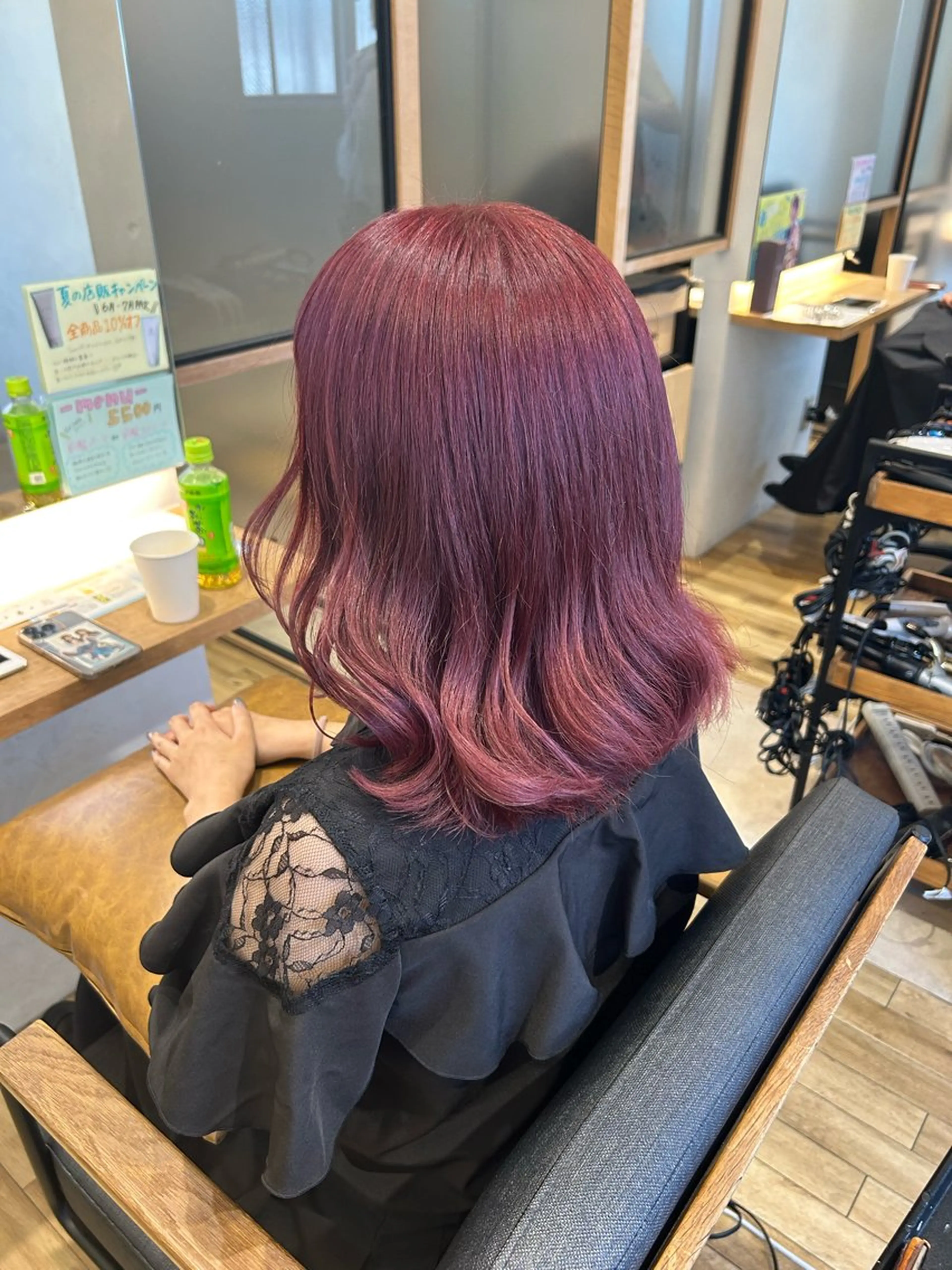 ミディアム ヘアカラー ゆうき あすかのヘアスタイル