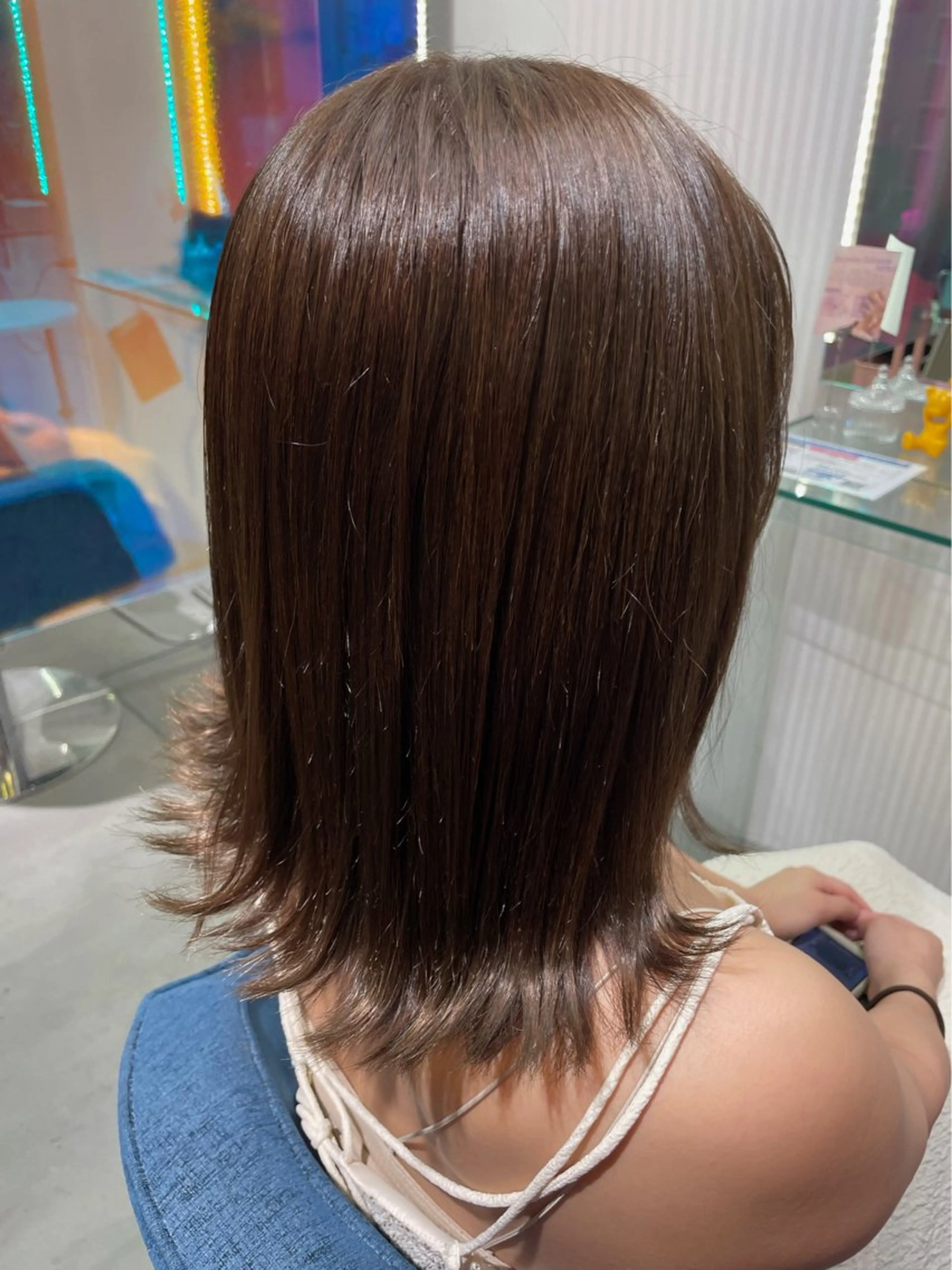 ミディアム カラー ヘアカラー 安井まゆ _Box mico.のヘアスタイル