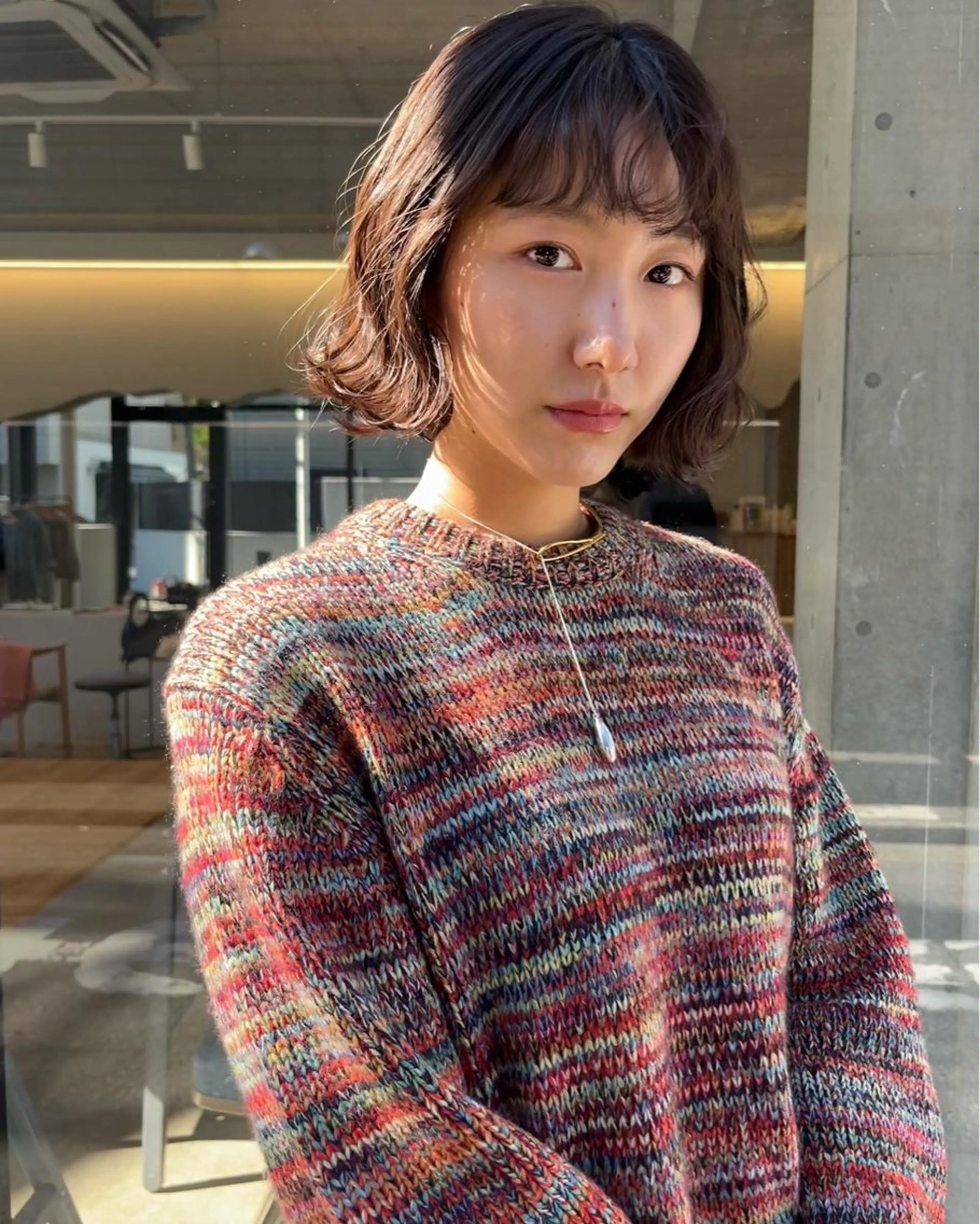 ショート カラー パーマ カット ヘアカラー レイヤーカット/ 酸性ストレート梅田のヘアスタイル