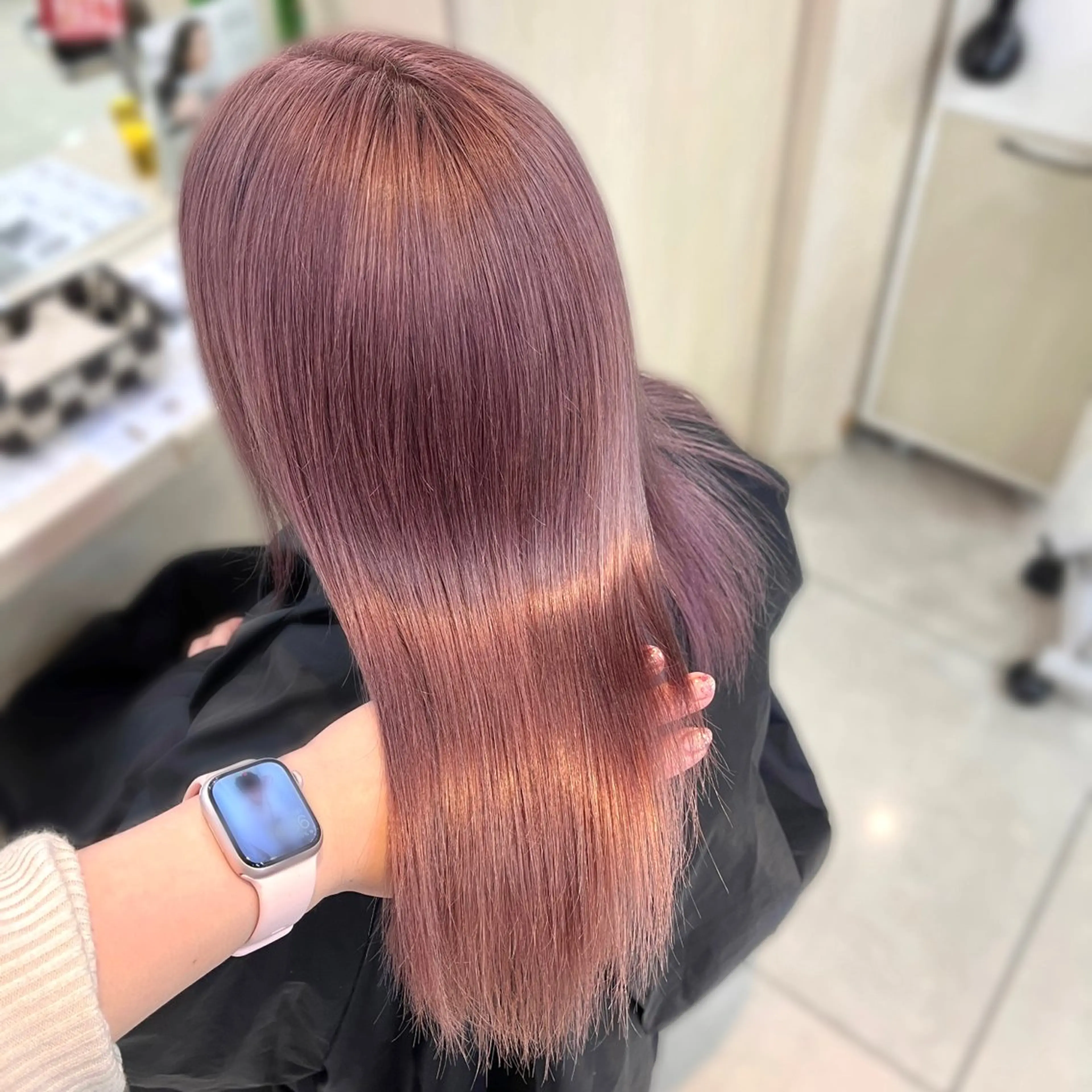 ロング カラー ヘアカラー 韓国レイヤー 暖色カラー/さくらのヘアスタイル