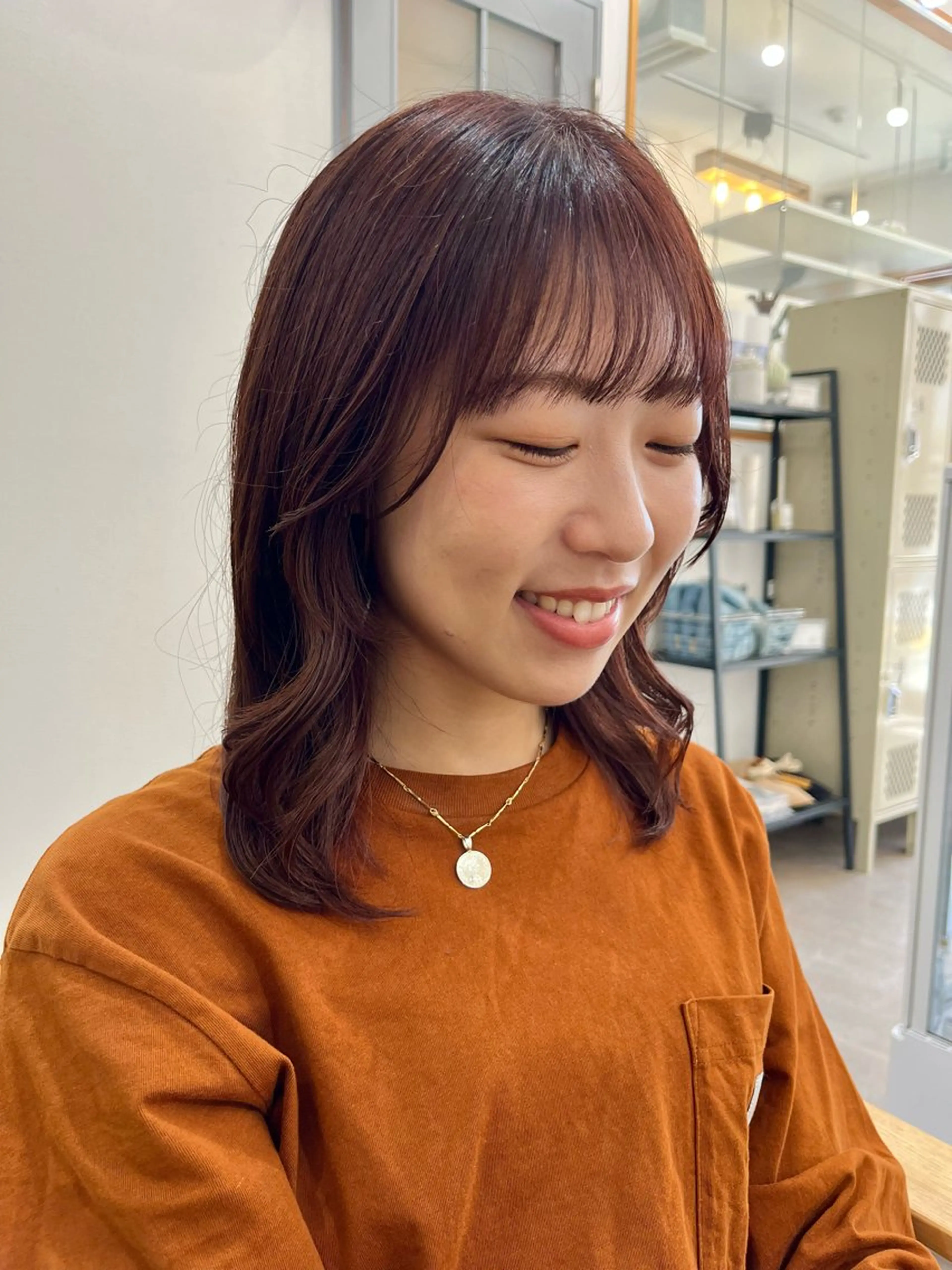 ミディアム カラー カット ヘアカラー トリートメント 🌼sunc HINAMI🌼のヘアスタイル