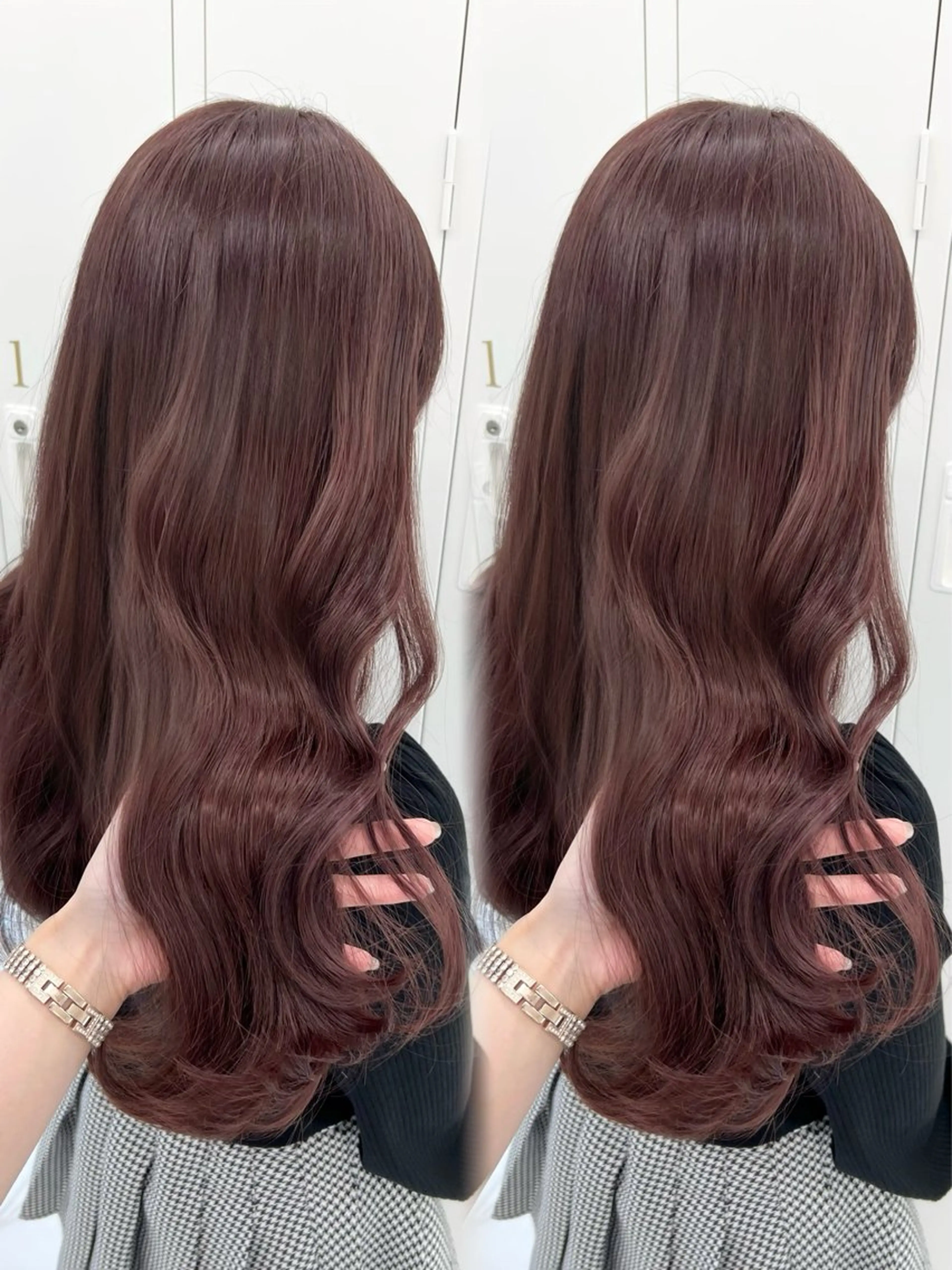 ロング カラー ブリーチ ブラウンカラー ラベンダーカラー ブリーチなしカラー 縮毛矯正 カット ヘアカラー トリートメント 盛れる顔周り🤍渋谷 Risa🎀のヘアスタイル