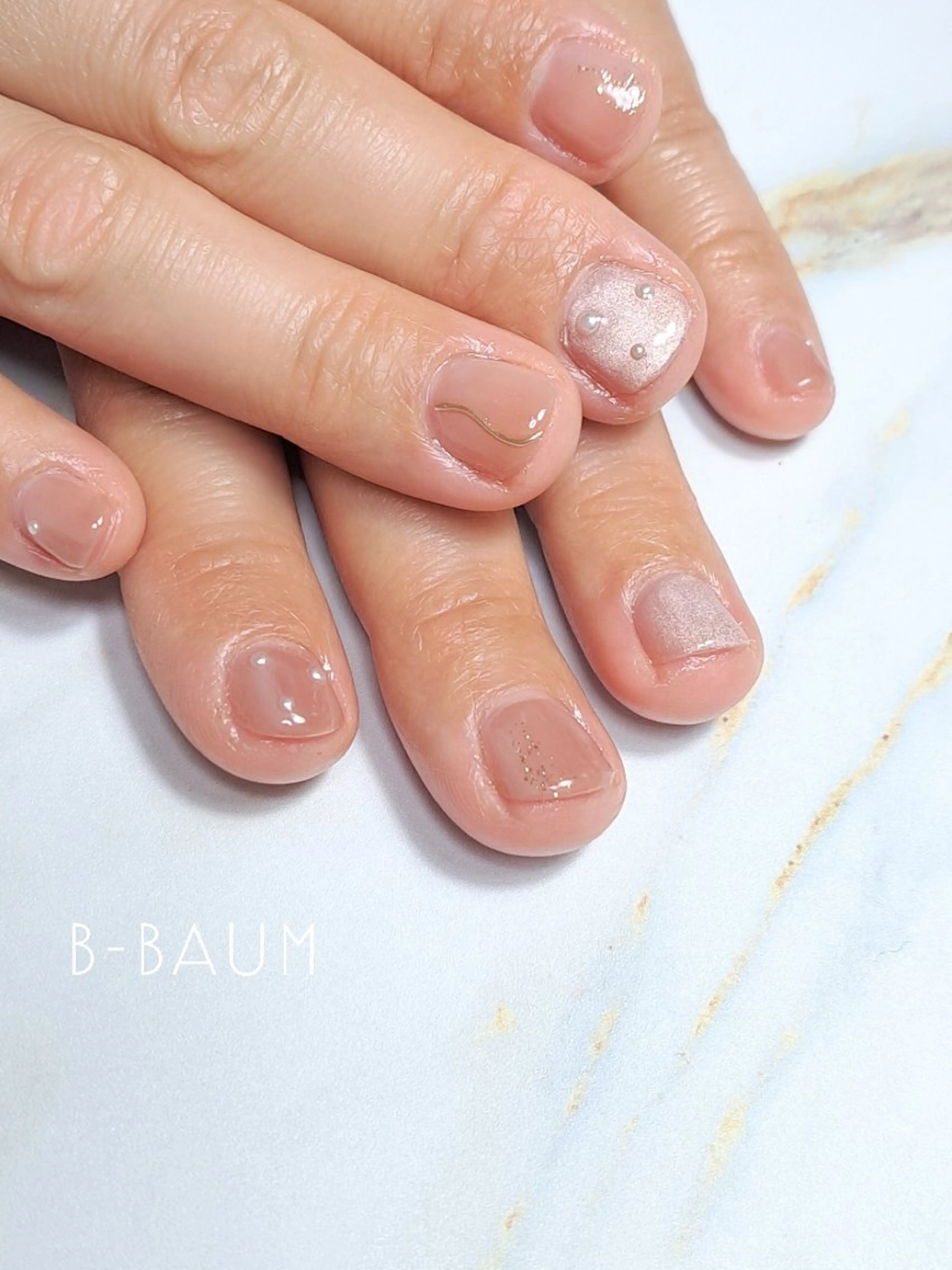 ネイル アートネイル ニュアンスネイル 春ネイル ハンドネイル B-BAUM  nailsalon のその他イメージ