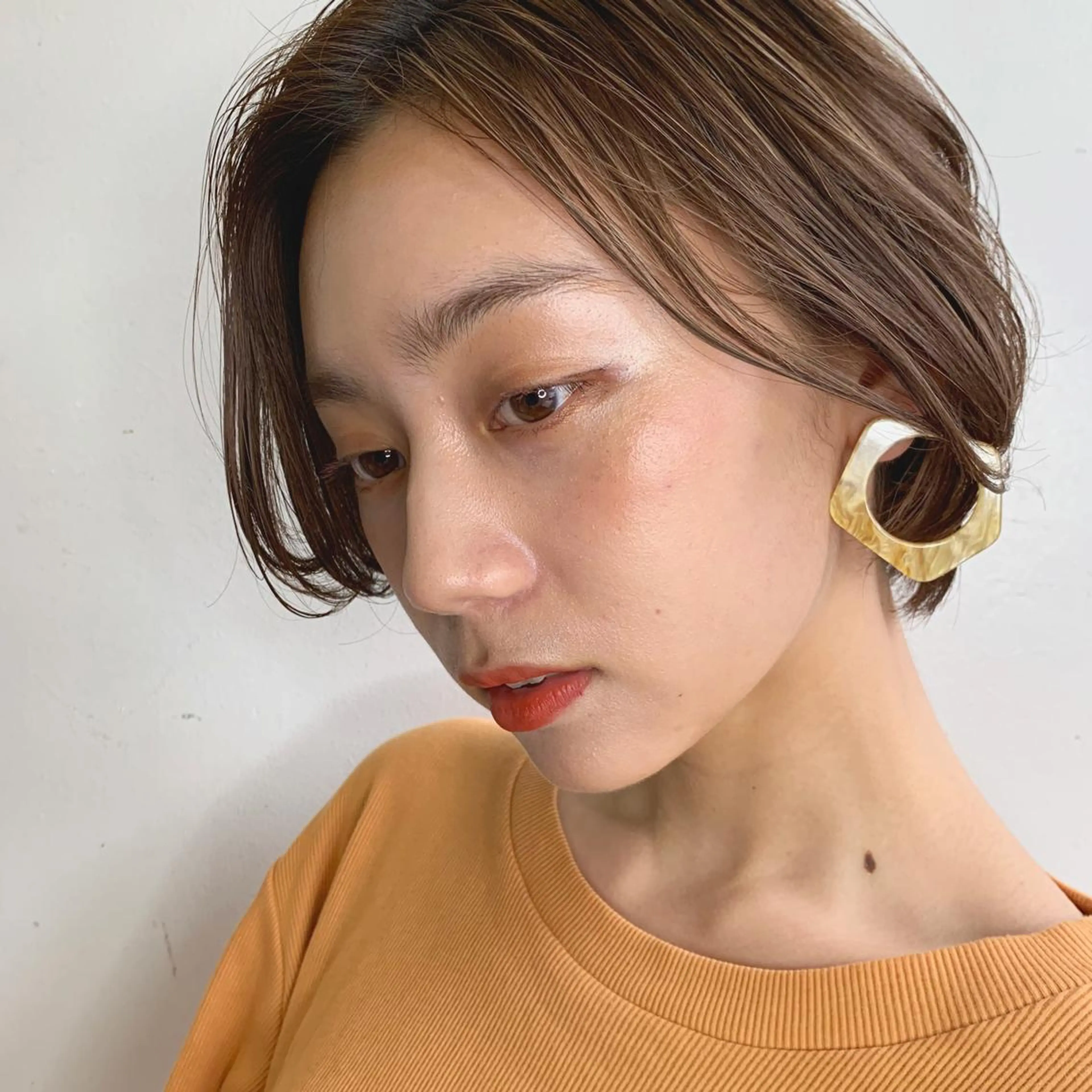 ショート カラー 銀座🤍ボブ/ ミディアム/佐野夢美のヘアスタイル