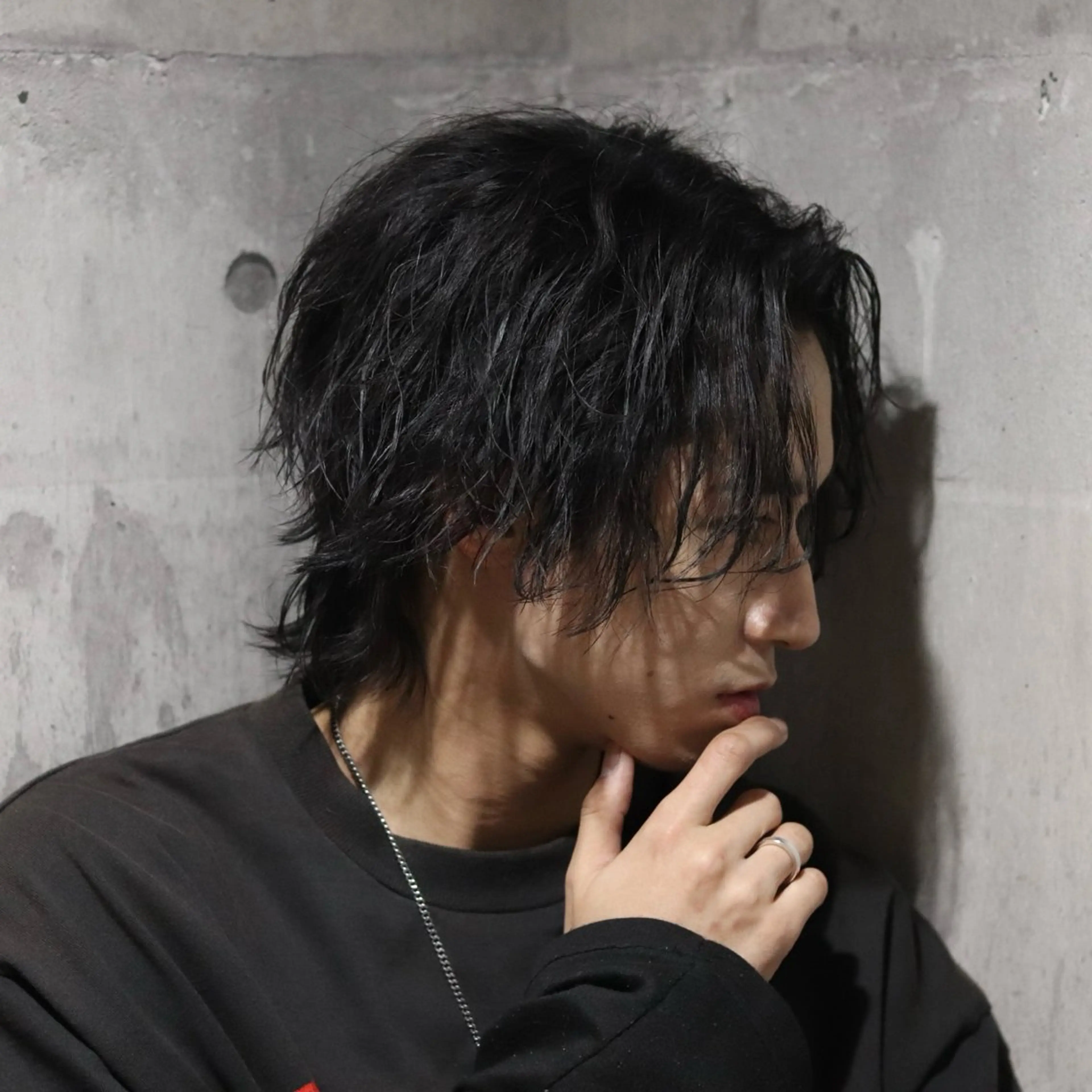 ミディアム カラー パーマ メンズ カット パーマ トリートメント ハイトーン/メンズマ ッシュ/KYOHEIのヘアスタイル