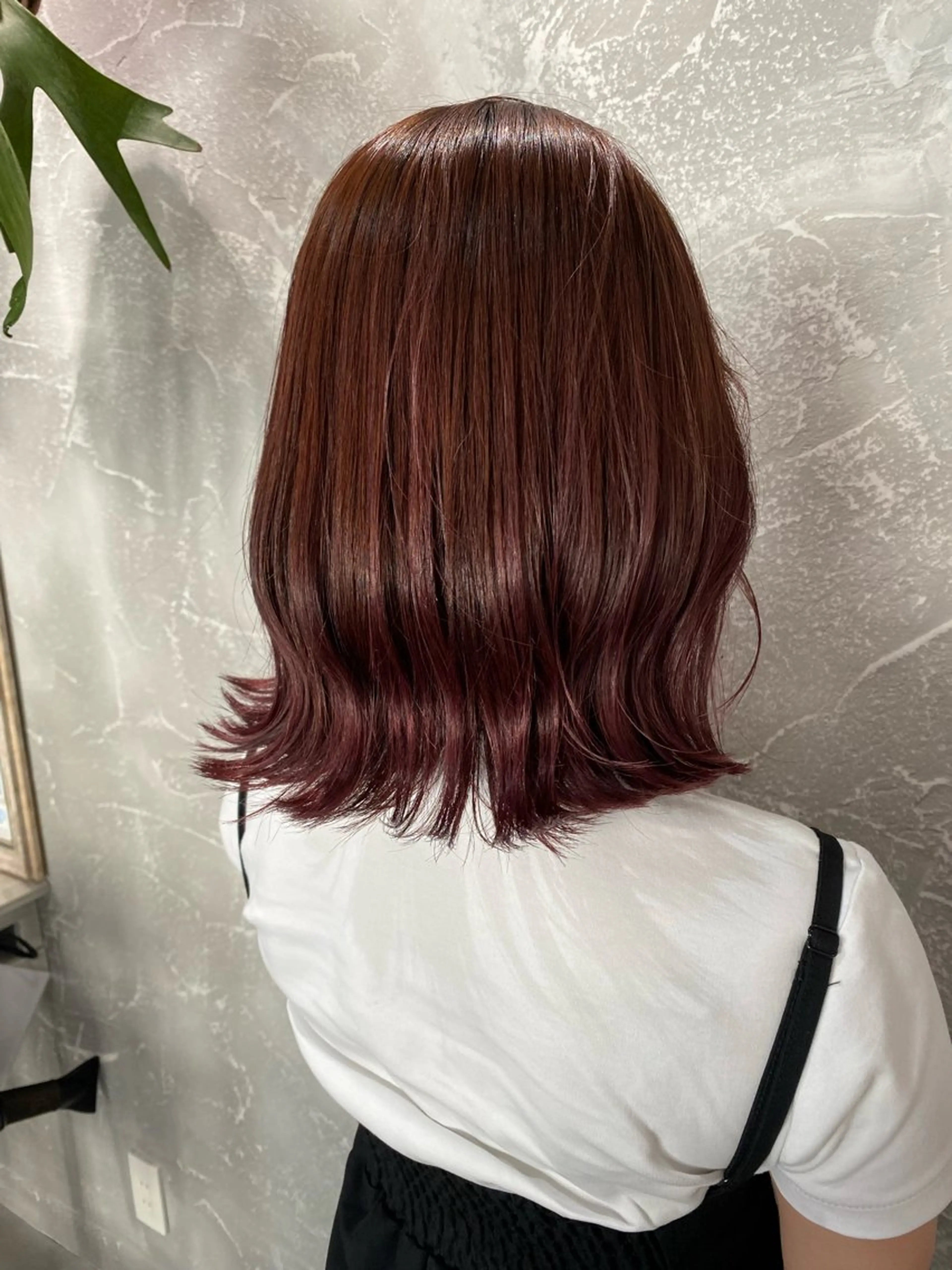 ミディアム カラー ブリーチ ブラウンカラー ブリーチなしカラー ピンクカラー ピンクブラウン 石井 大空のヘアスタイル