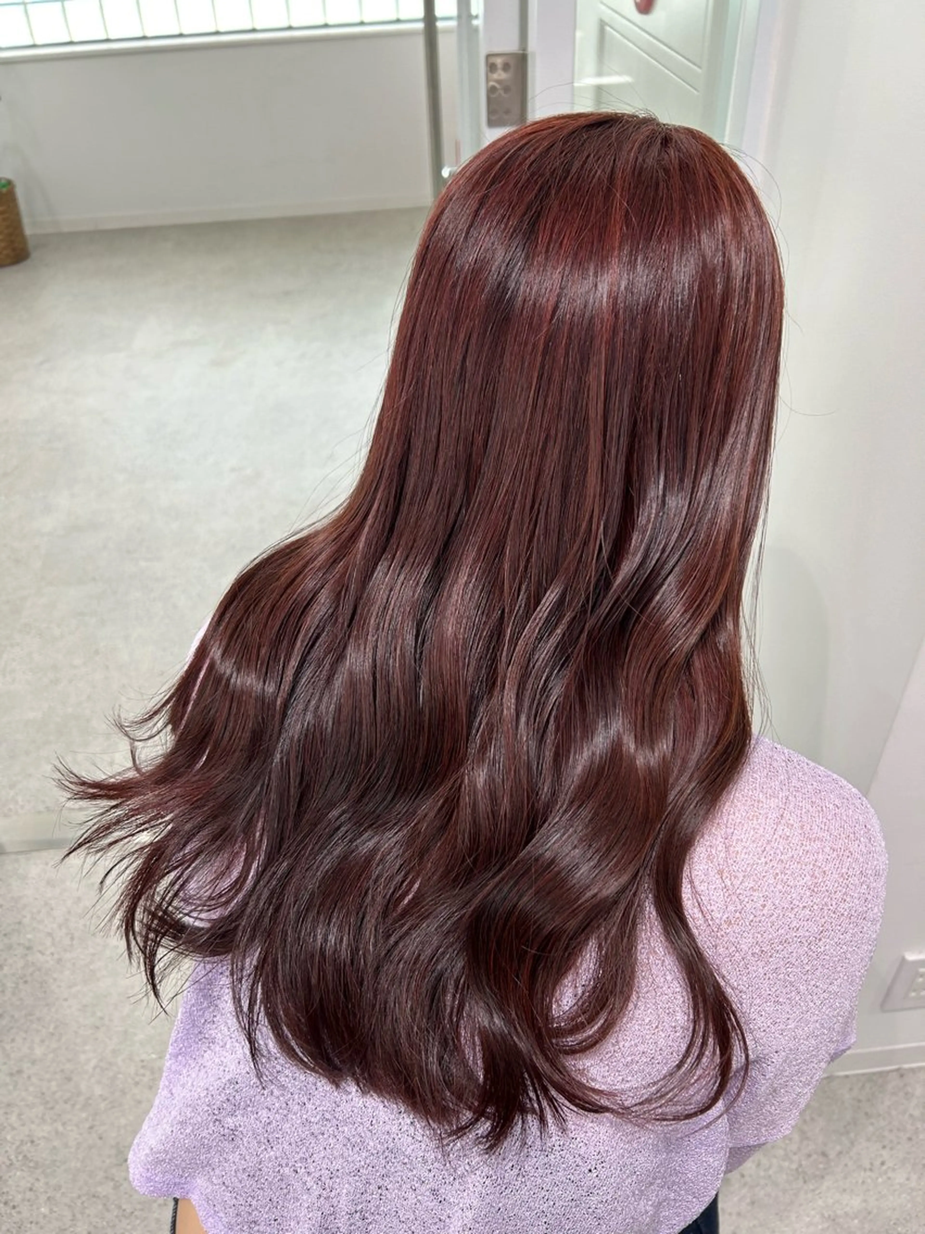 セミロング カラー 愛結 暖色カラー🎀🩰のヘアスタイル