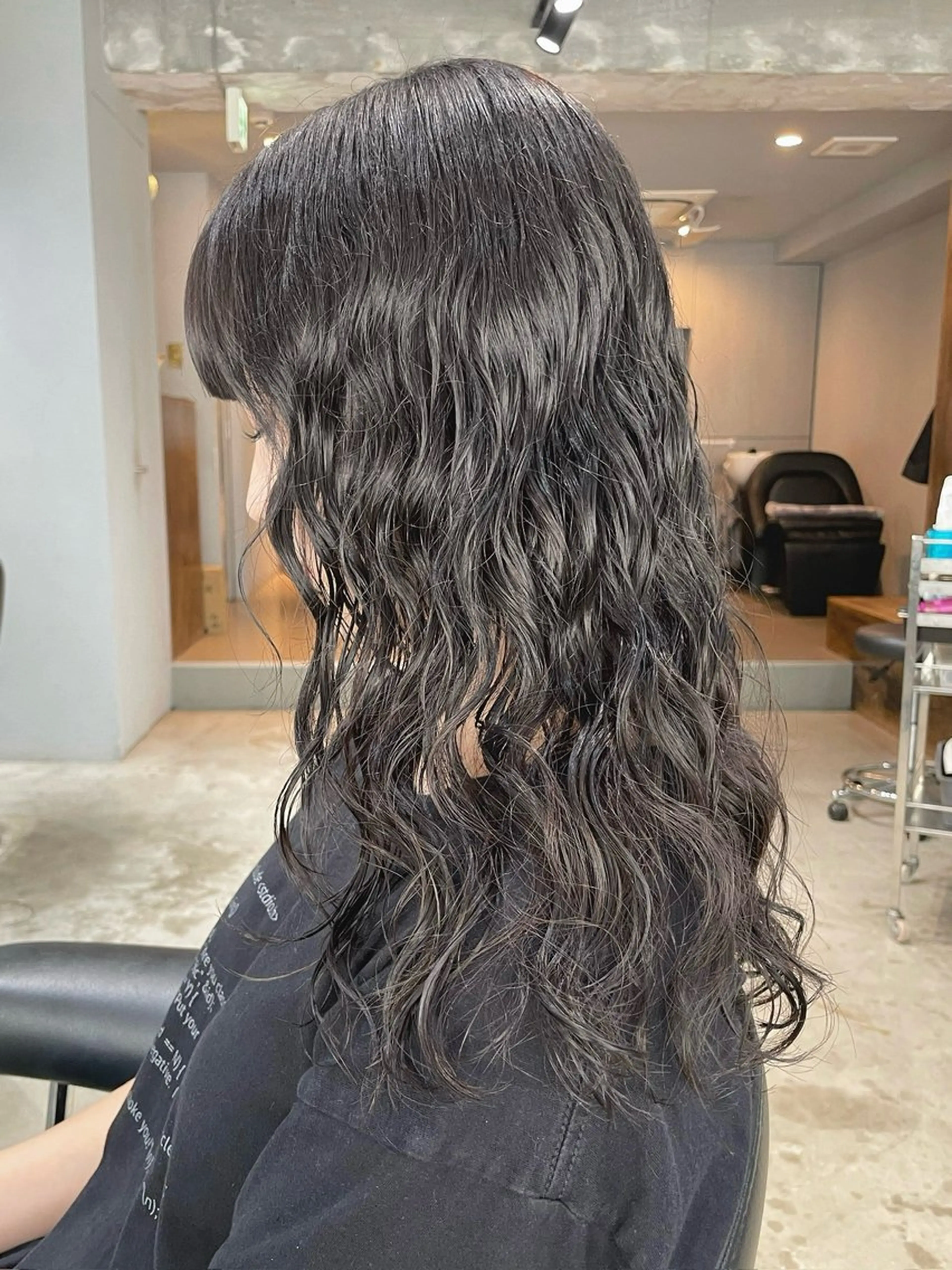 ロング パーマ 髪質改善 縮毛矯正 カット パーマ トリートメント 【表参道】Ruri デジタルパーマのヘアスタイル