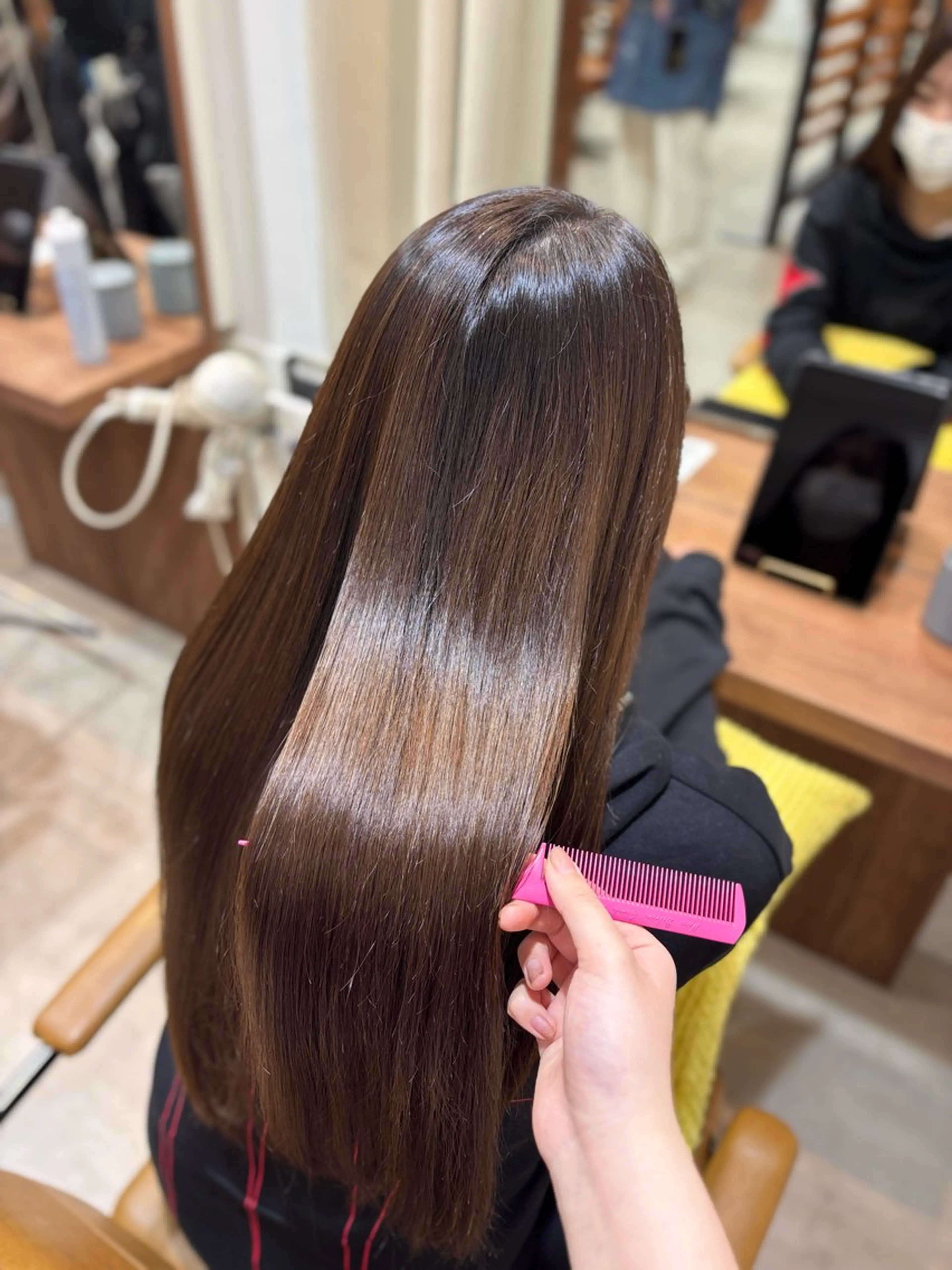 ロング 酸性ストレート 縮毛矯正 透明感カラー/ SHIN🎀のヘアスタイル