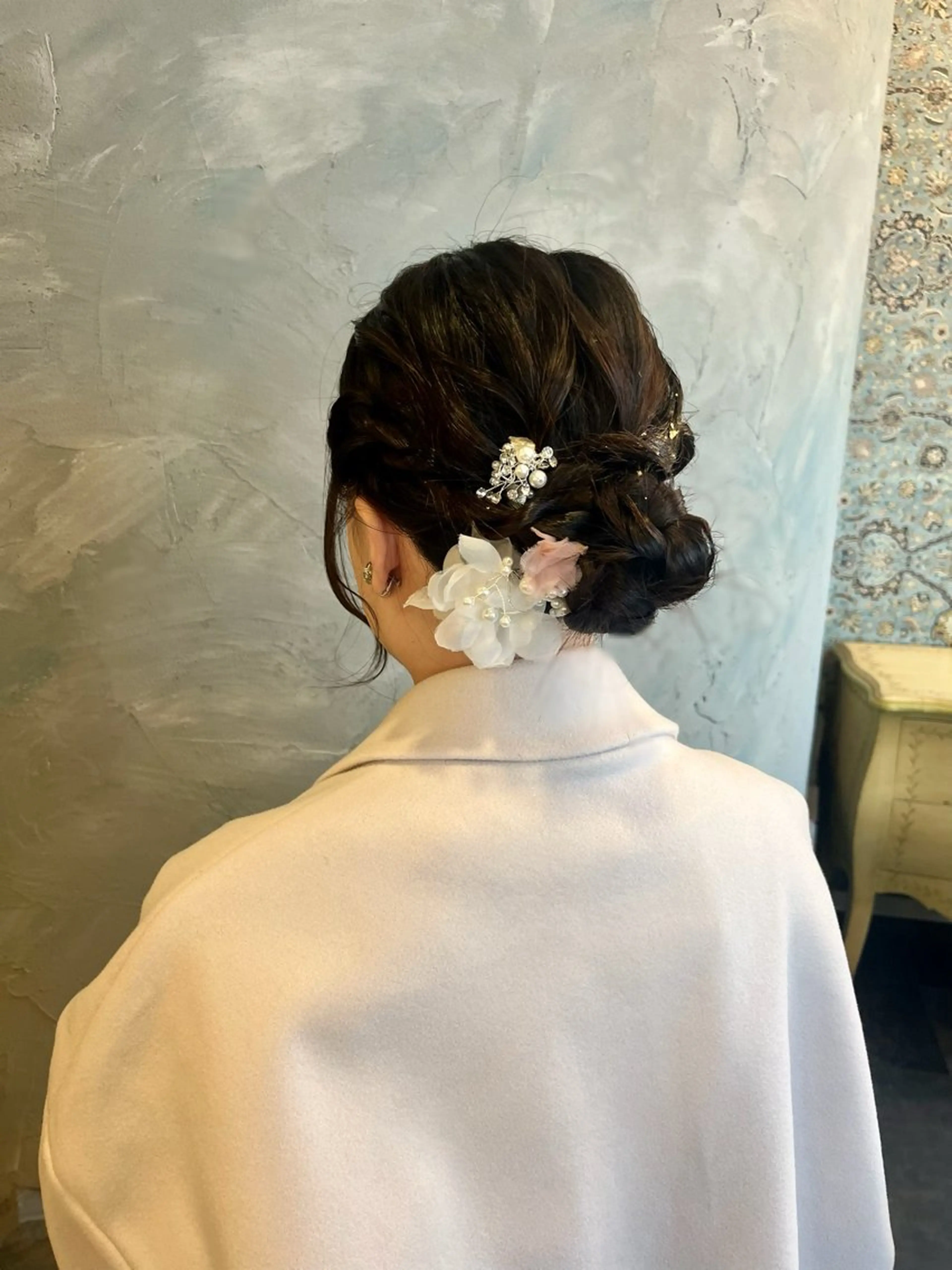 セミロング ヘアアレンジ echo 米田 まりゑのヘアスタイル