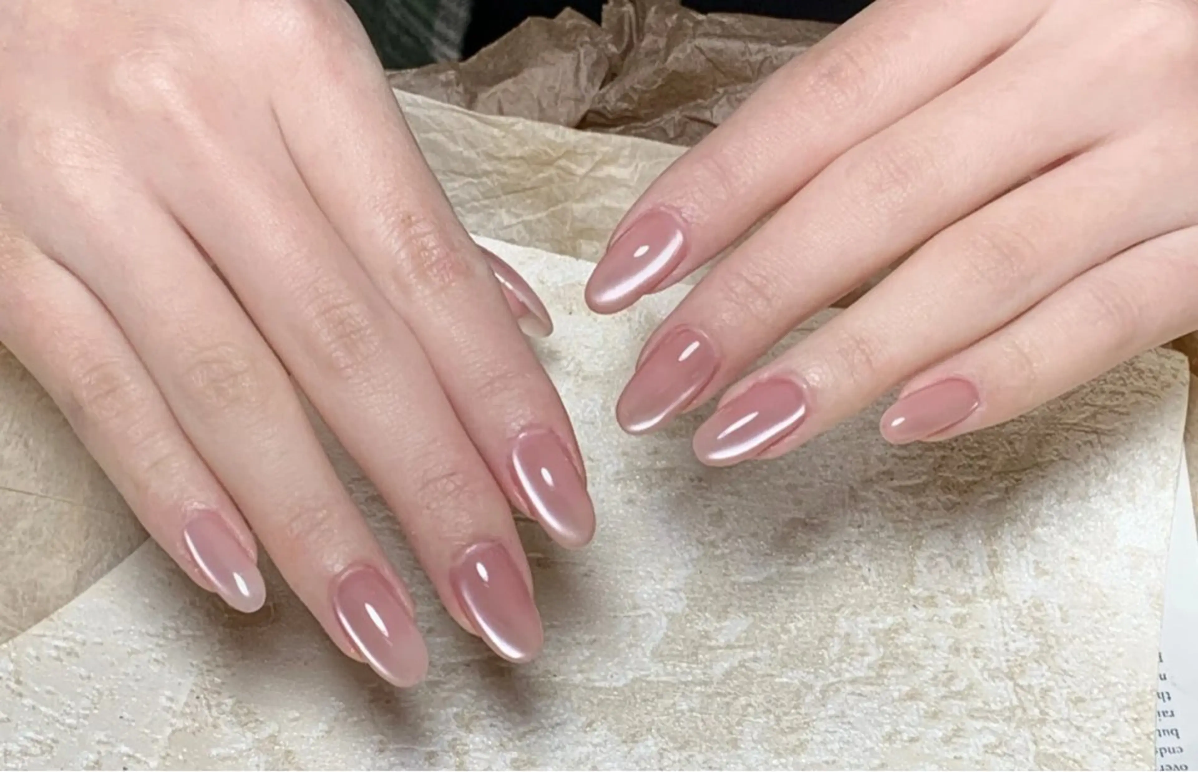 【Hand♡マグネットフレンチ 】星屑和キラキラネイル¥5,280の写真