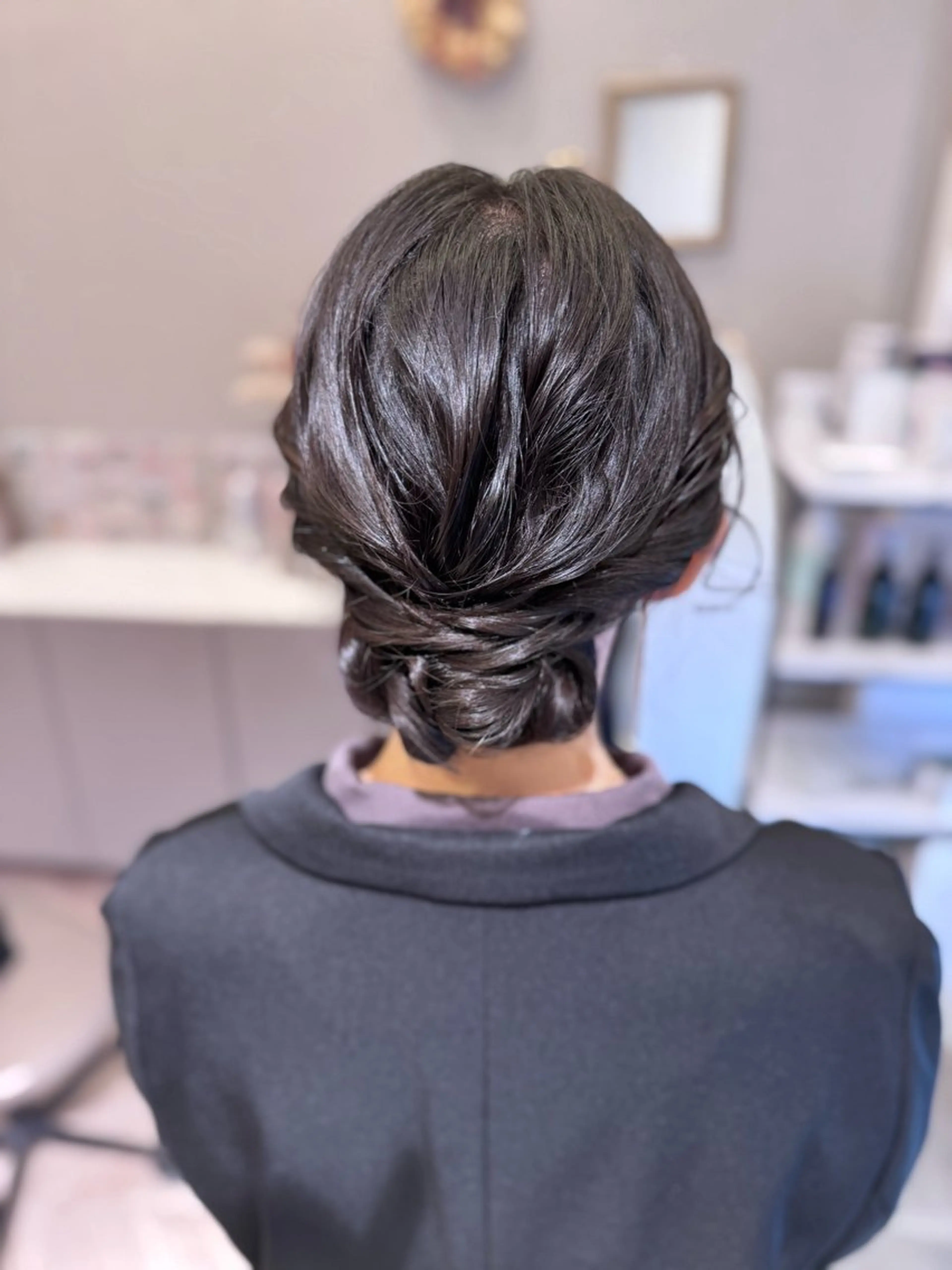 ミディアム 卒業式のヘアスタイル ヘアセット 伊藤 栄子のヘアスタイル