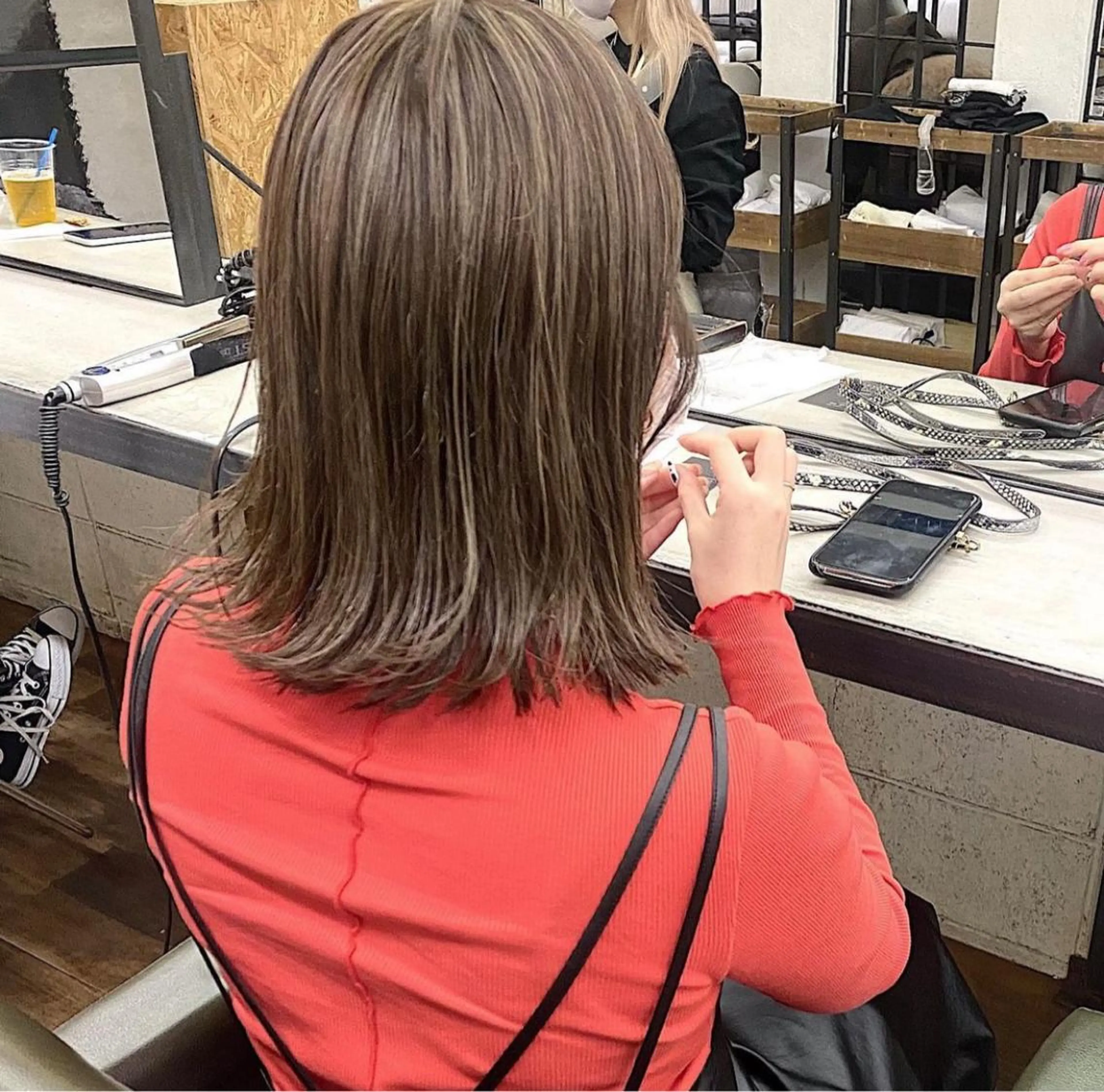 ミディアム カラー デザインカラー🥂 YUKAのヘアスタイル