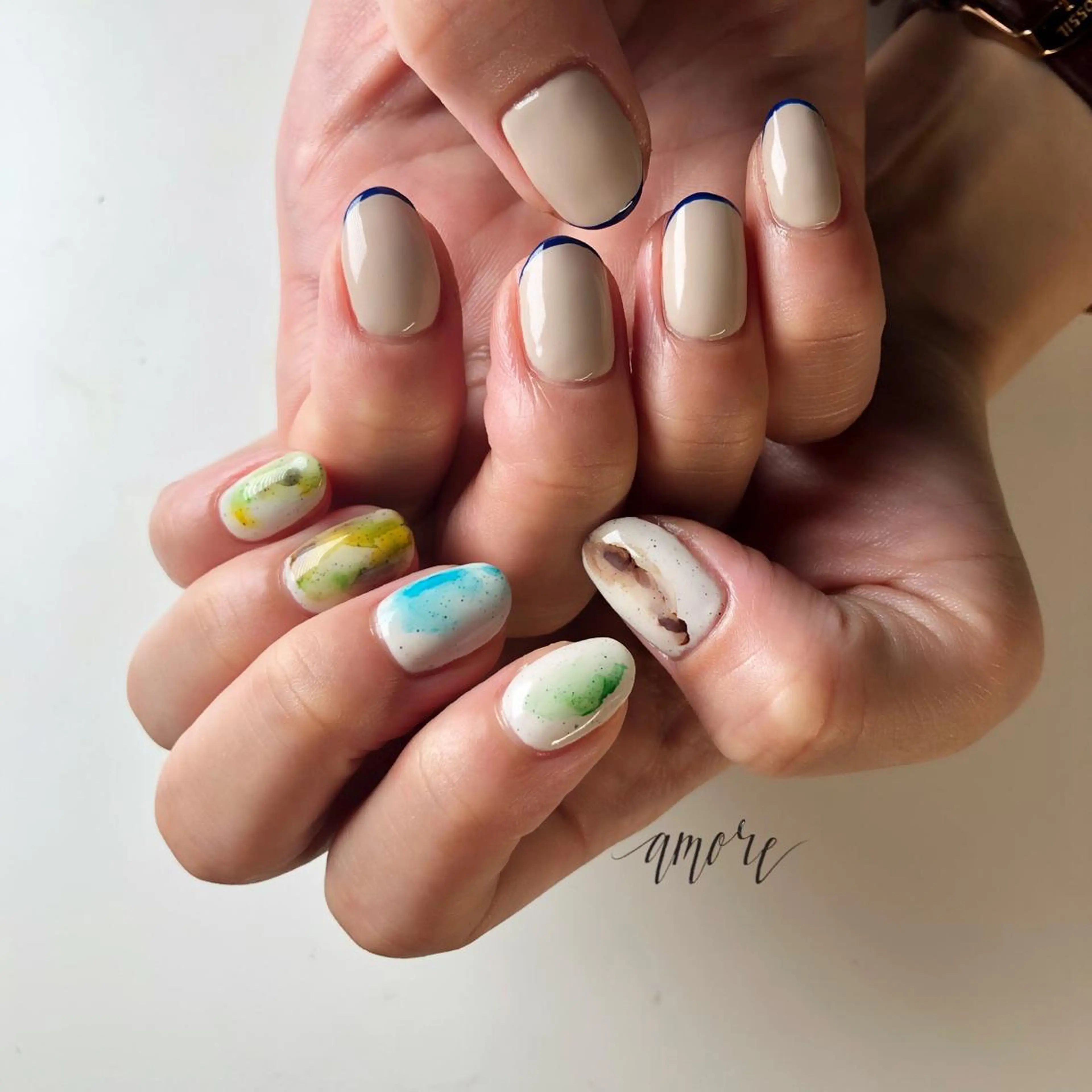 ネイル フレンチネイル ジェルネイル ニュアンスネイル 春ネイル You kyehwaのネイルデザイン