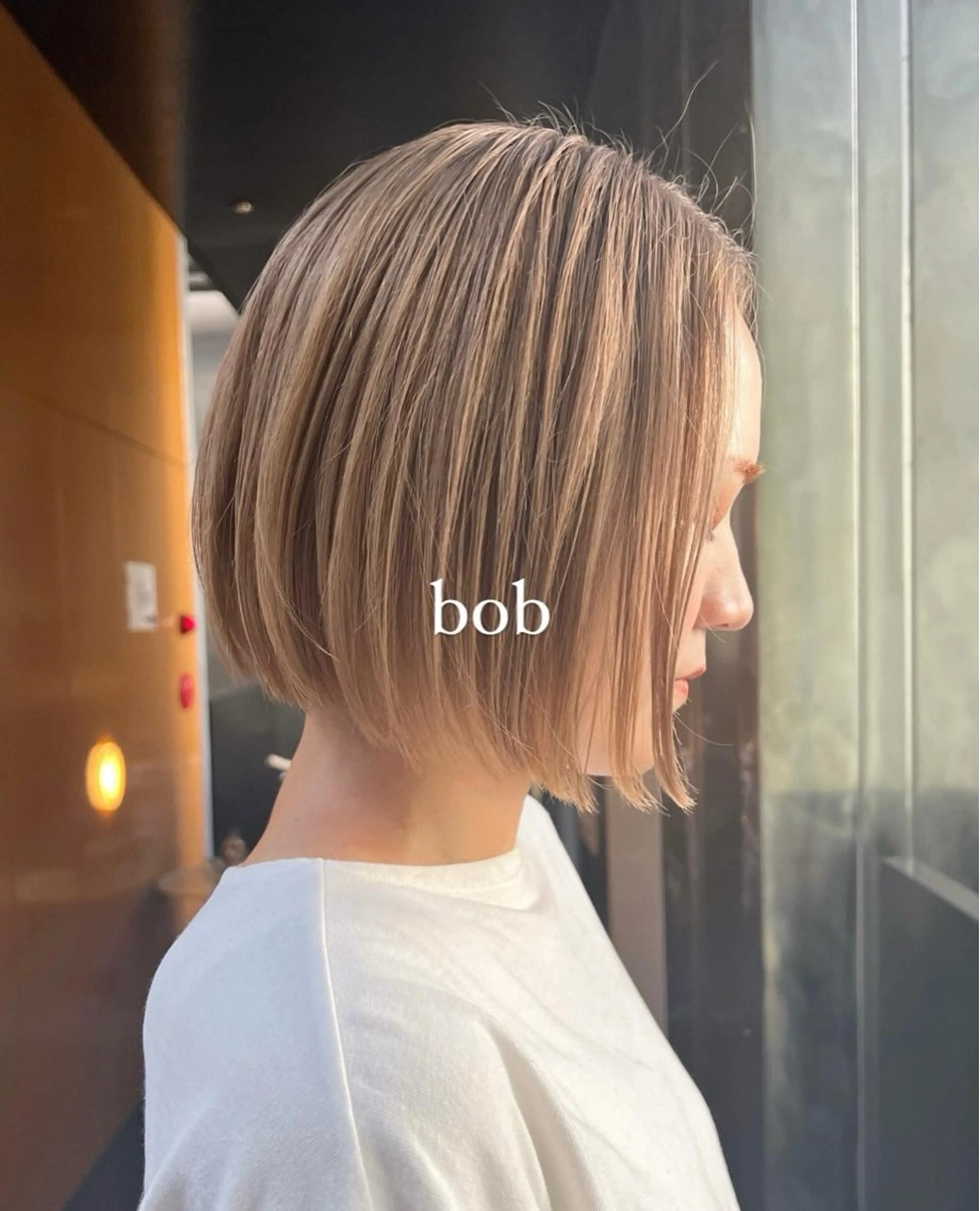 ショート カラー ショートボブ ベージュカラー ボブ ショートヘア カット ヘアカラー トリートメント CHERIEブリーチ ダブルカラー　天神のヘアスタイル