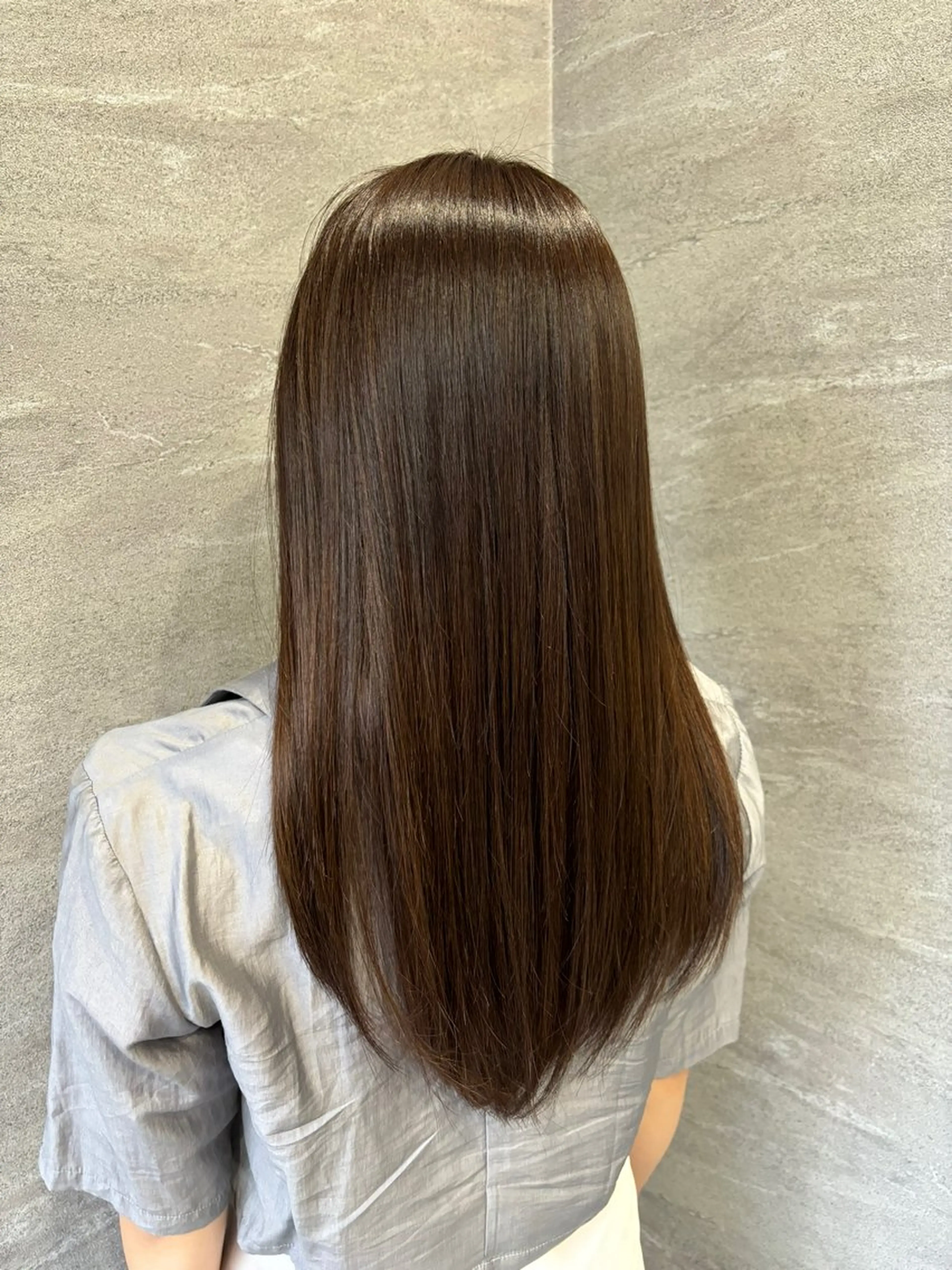 ロング カット 縮毛矯正 永井大樹✨ 透明感カラー✨のヘアスタイル