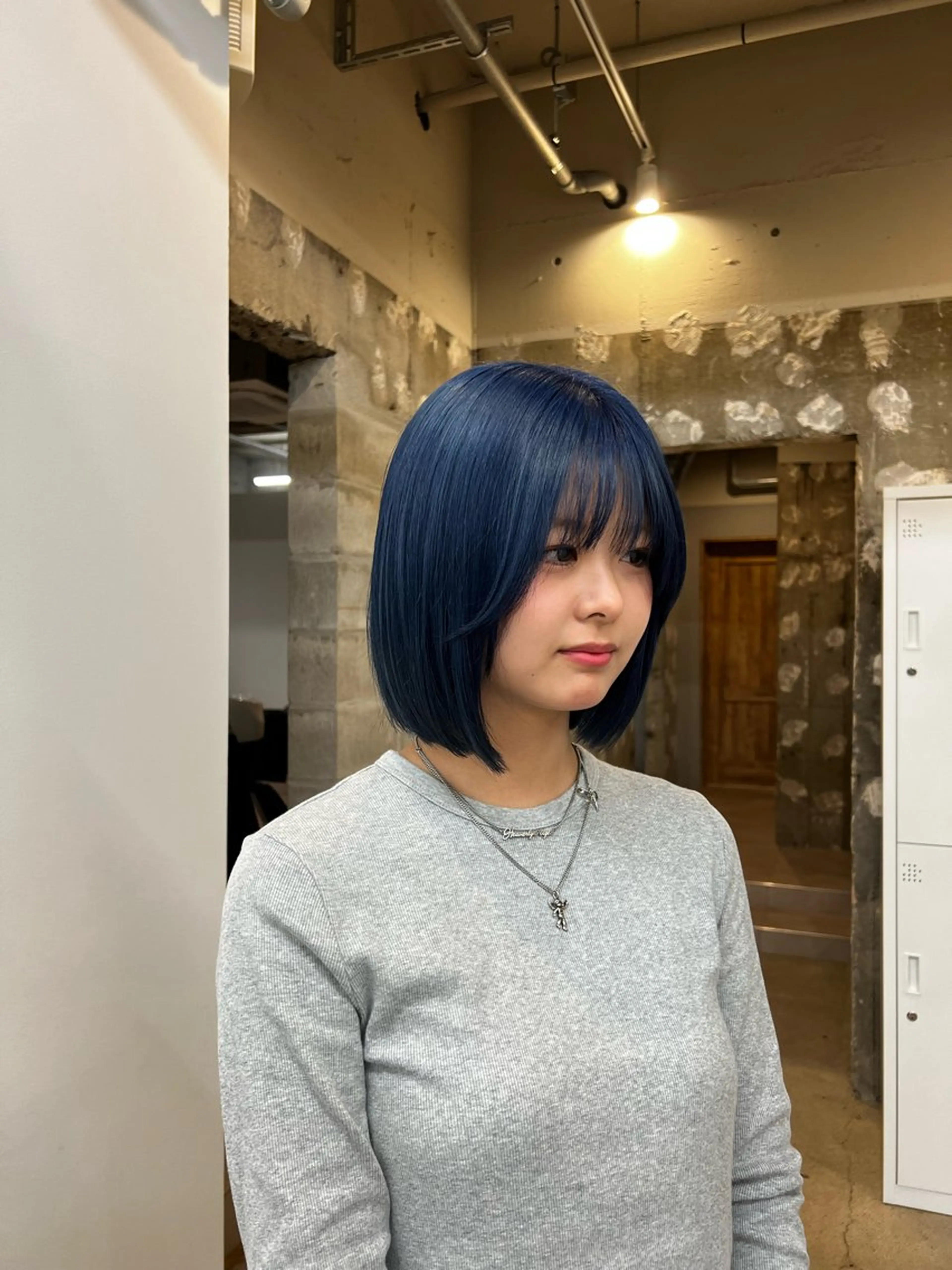 ショート カラー ブリーチ ブルーカラー ヘアカラー トリートメント fit /HONOKAのヘアスタイル