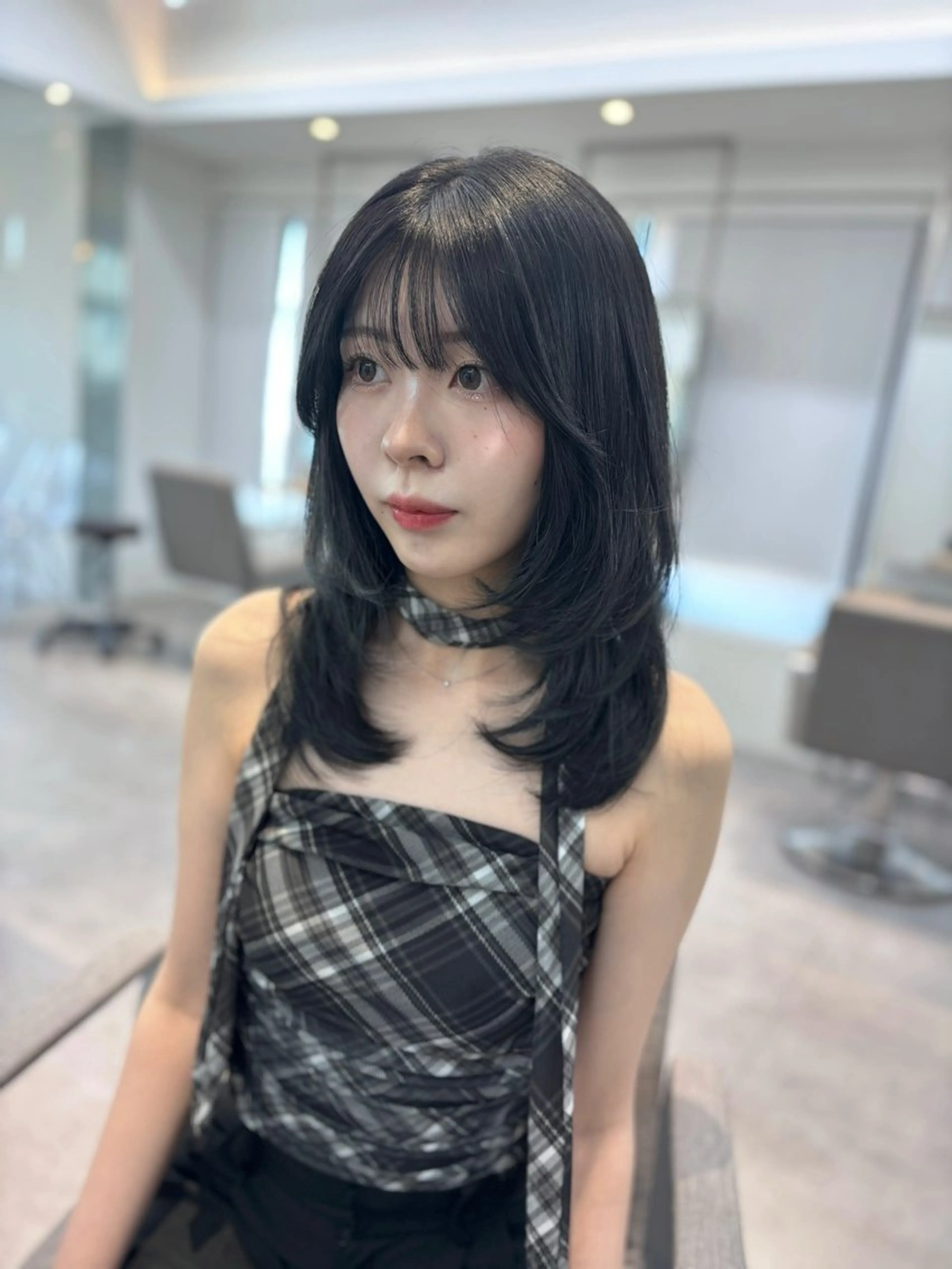 セミロング レイヤーカット 透明感/韓国ヘア/ miyu 🎀のヘアスタイル