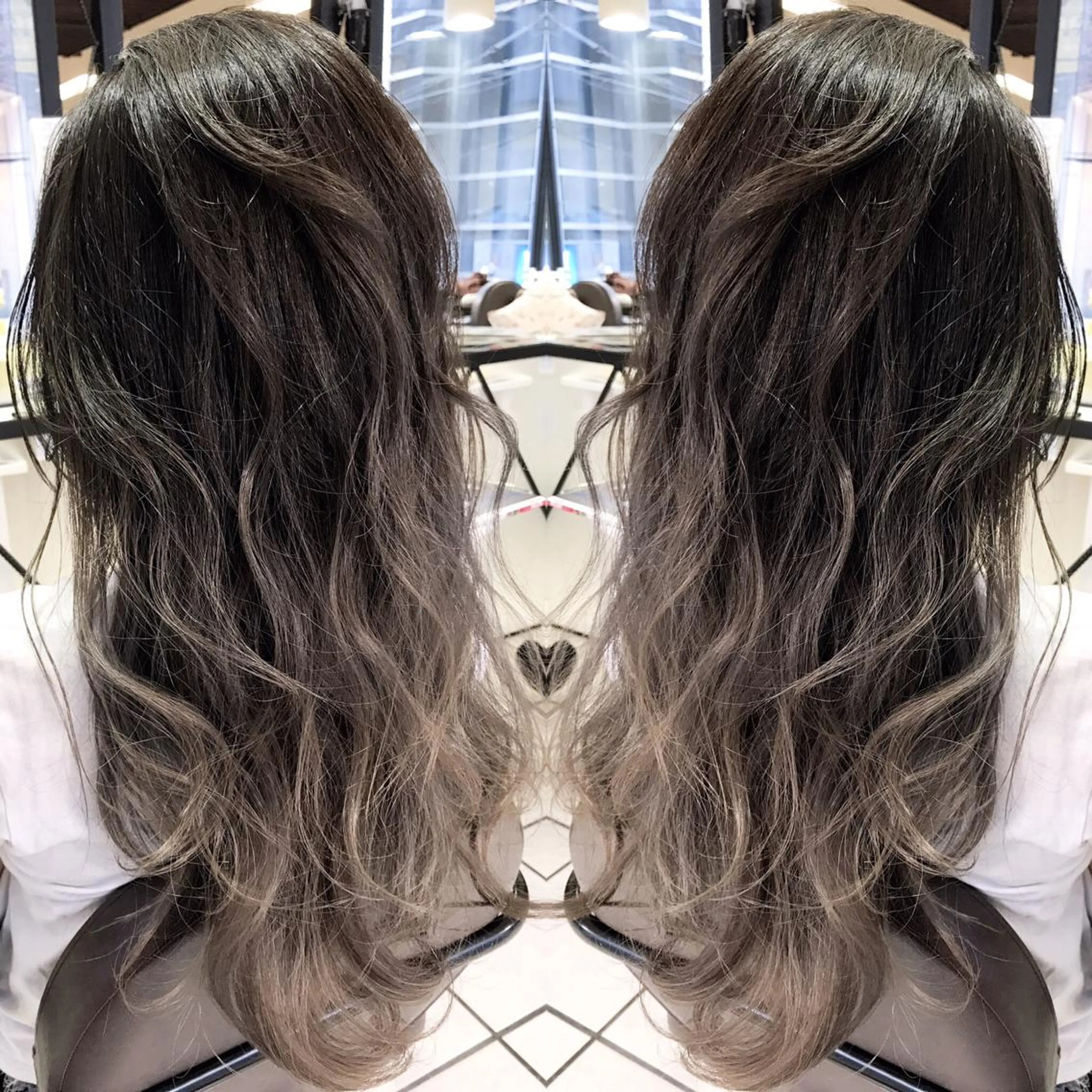 ロング カラー シールエクステ⭐️ オオミタクヤのヘアスタイル