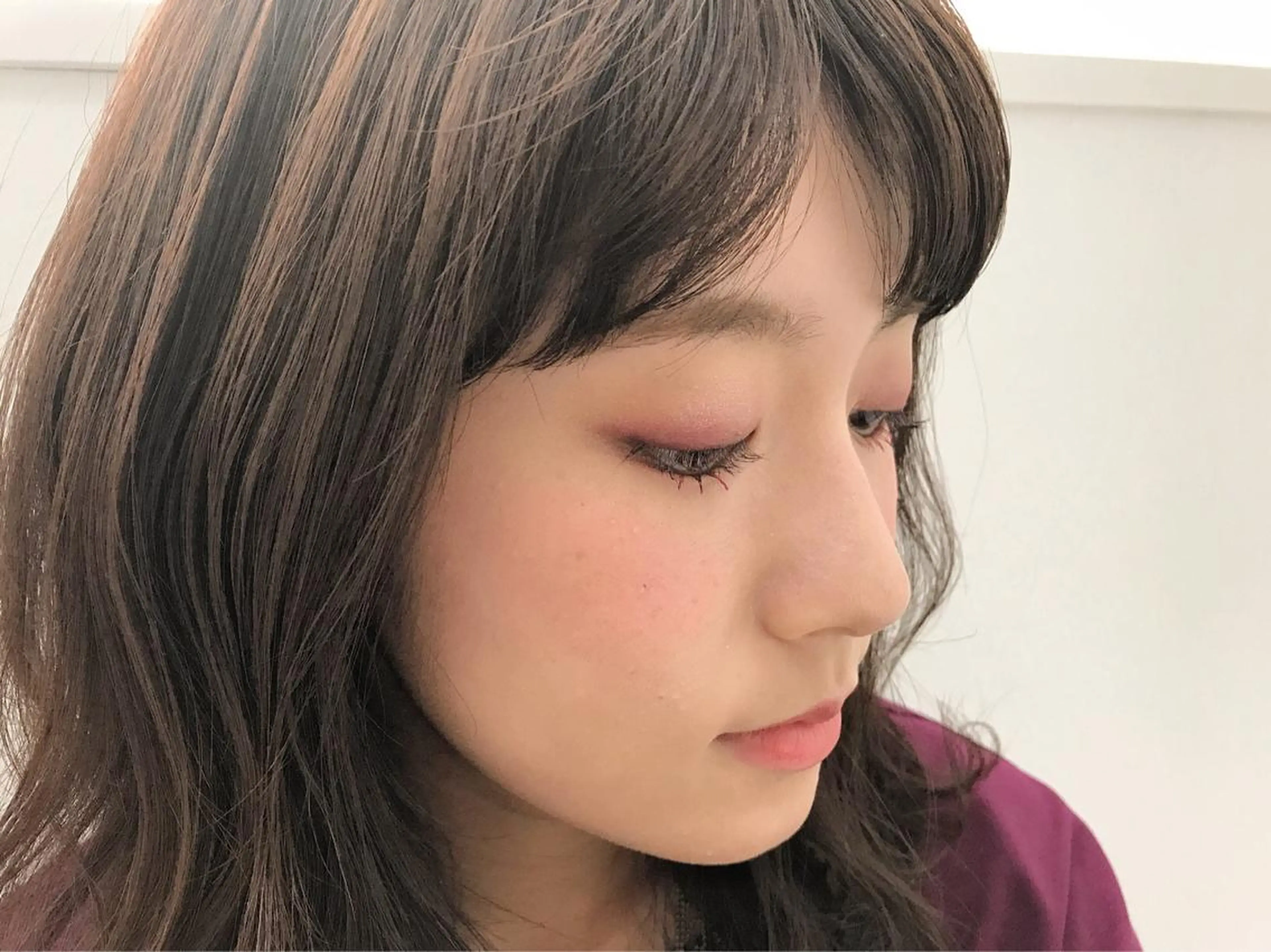 セミロング カラー パーマ 鎌田 祥江のヘアスタイル