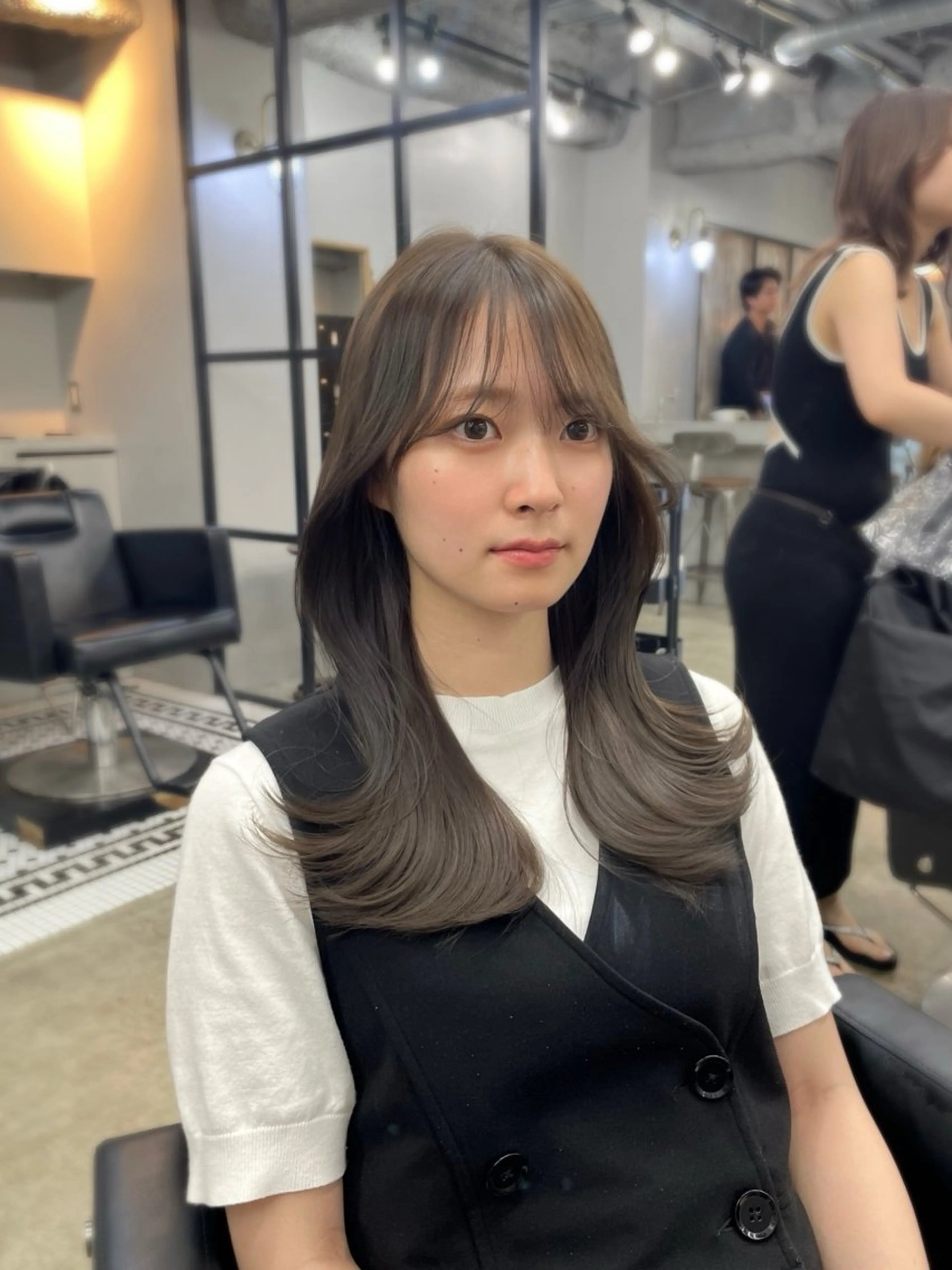 ロング カラー 新宿/韓国ヘア/ 髪質改善ストレートのヘアスタイル
