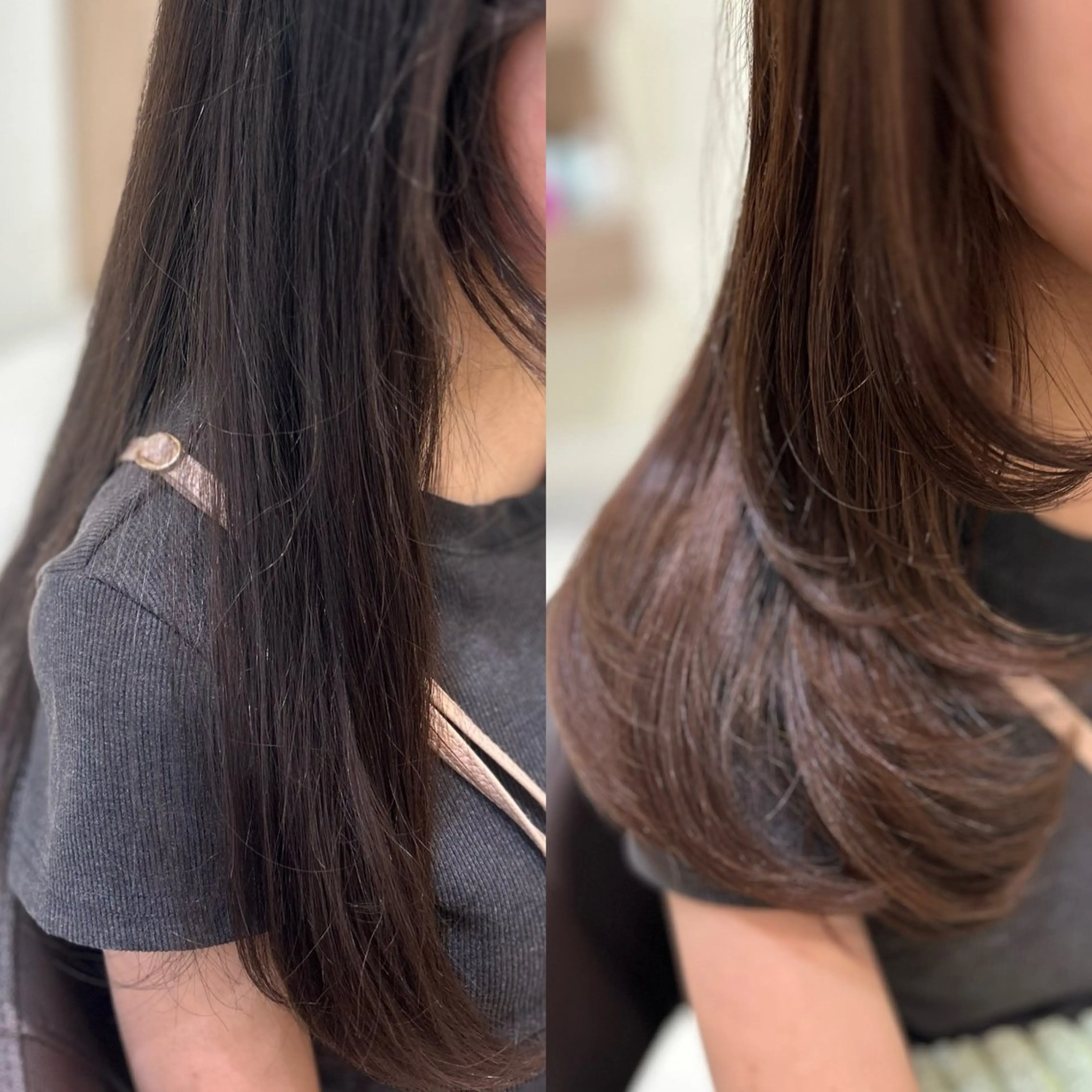 ミディアム カラー 透明感カラー 学生 韓国風ヘア レイヤーカット カット ヘアカラー Ash 戸田公園店のヘアスタイル