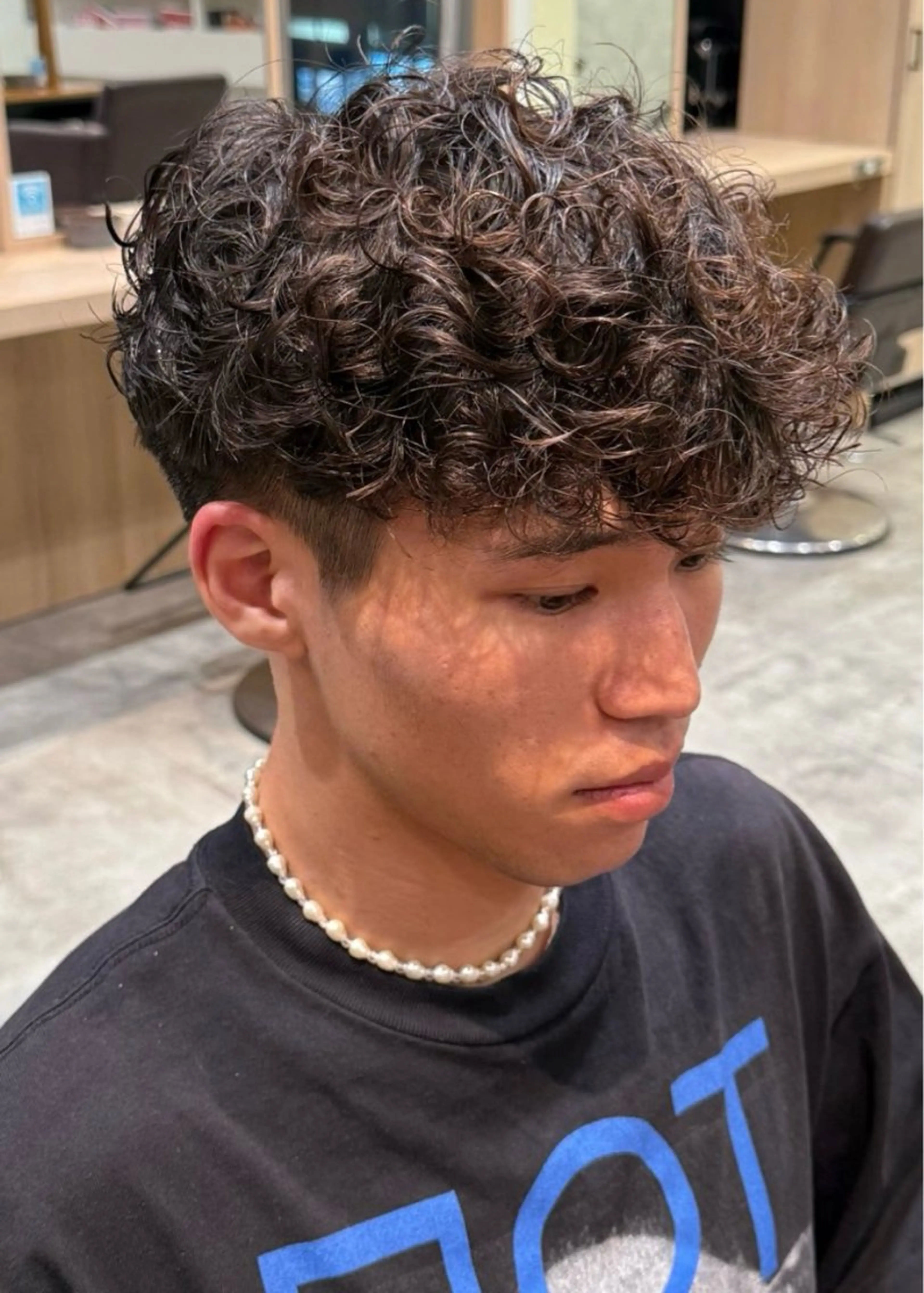 メンズ パーマ ハイトーン/ダブル カラー/あやかのヘアスタイル