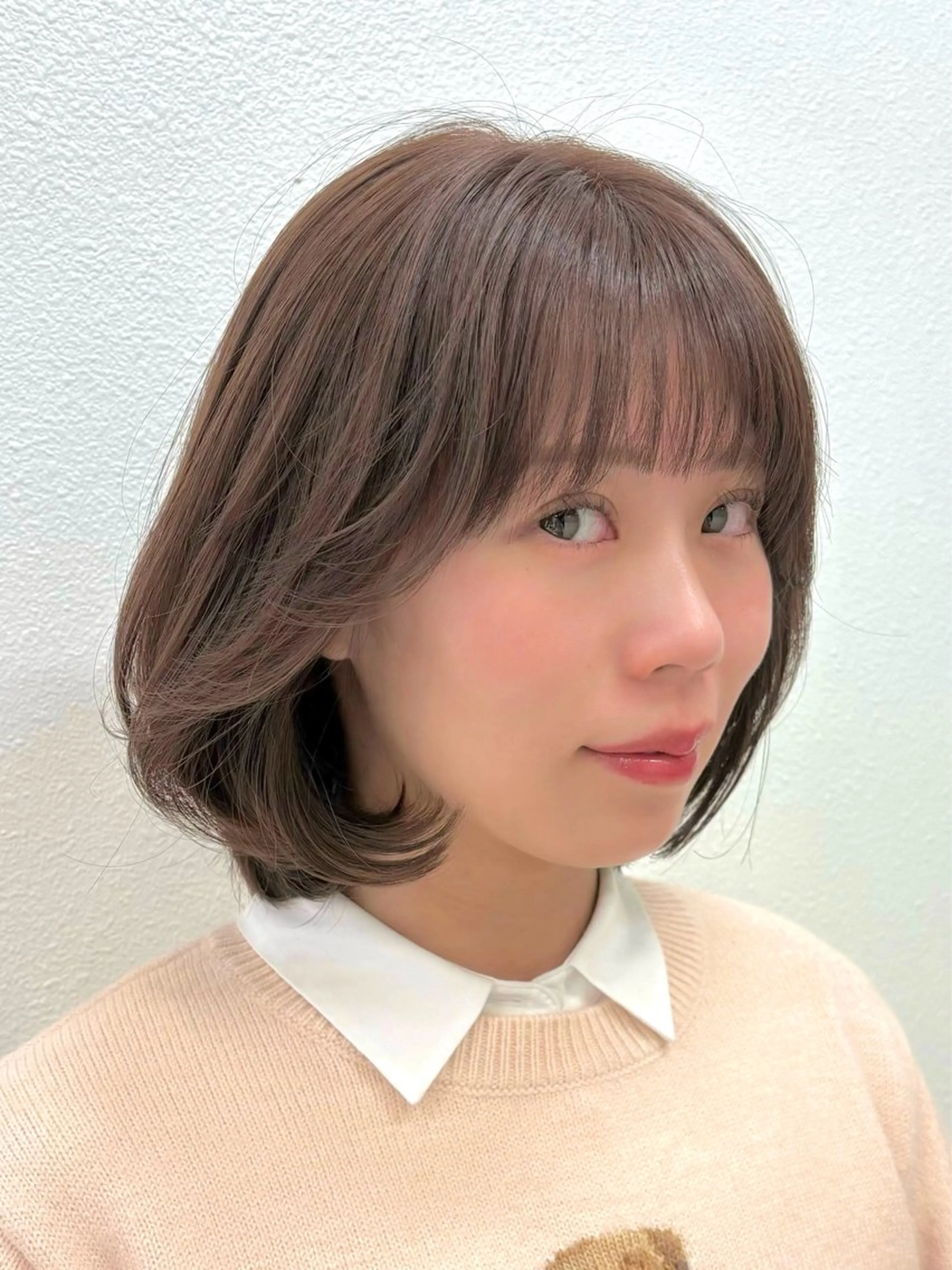 ショート カラー ボブレイヤー ベージュカラー ボブ レイヤーカット カット ヘアカラー トリートメント ヘアセット ♡レイヤー/ボブ 透明感/うらら♡のヘアスタイル