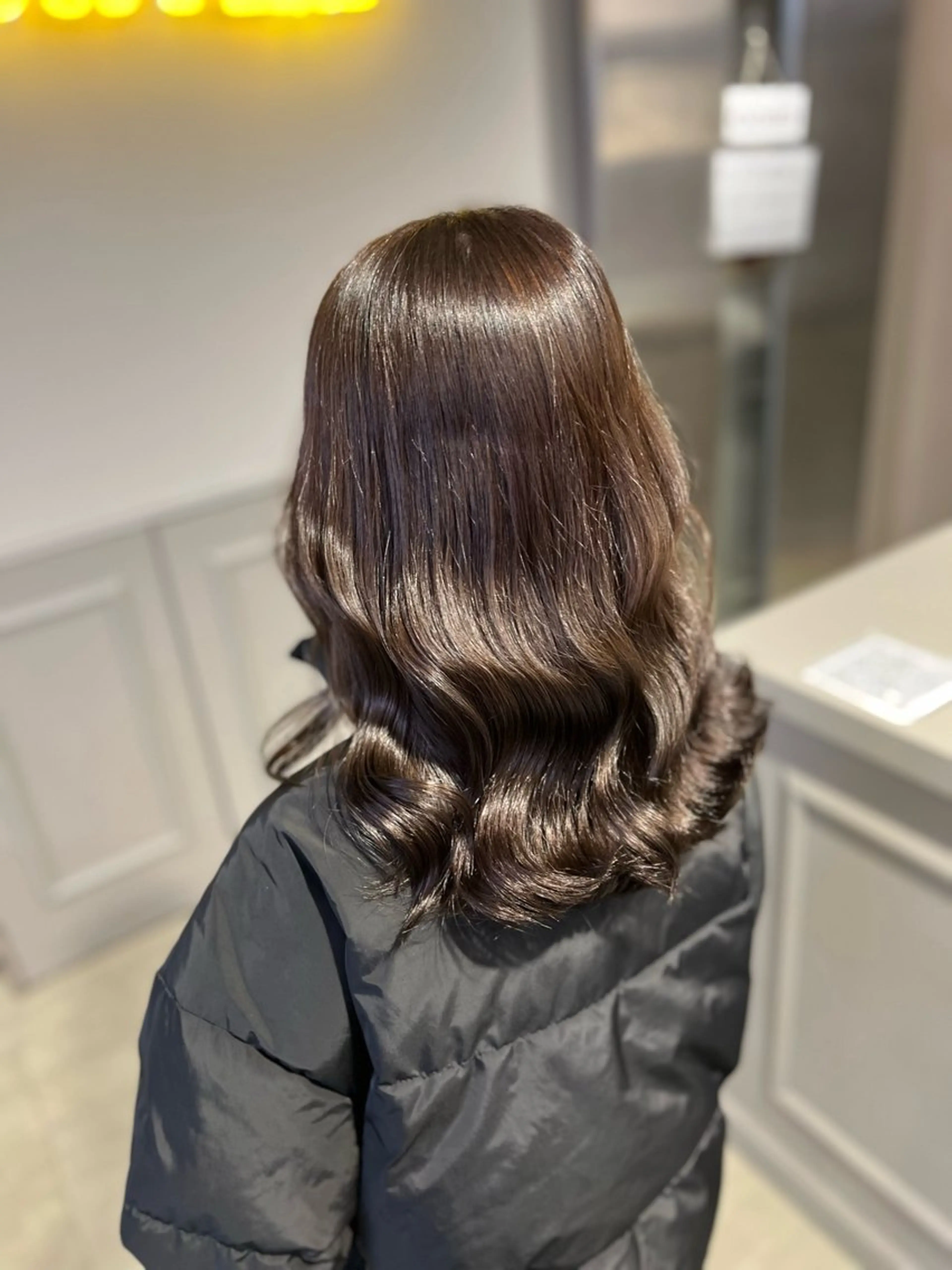 セミロング カラー ヘアアレンジ 巻きラク♡レイヤー 🦢こころのヘアスタイル