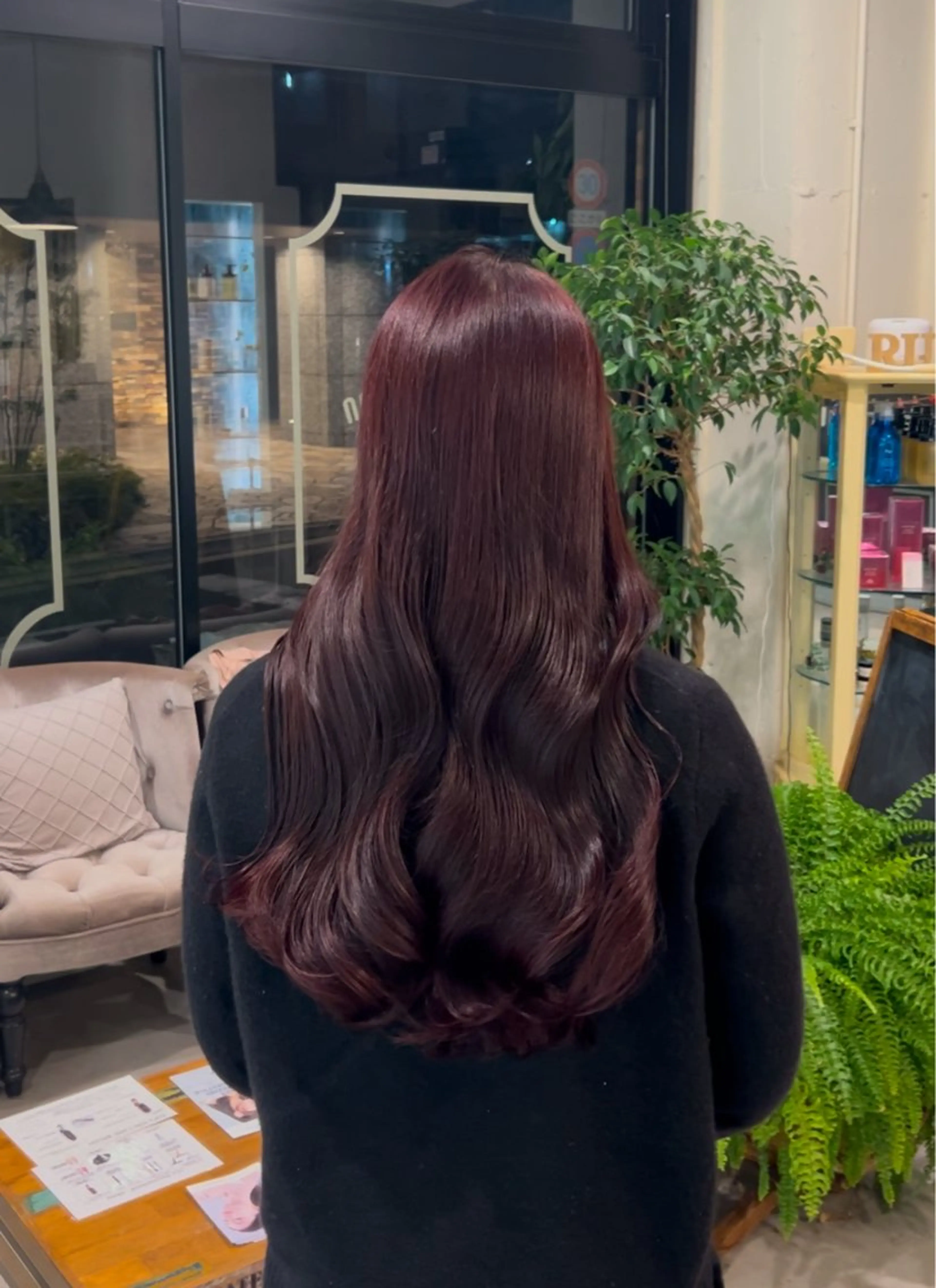 ロング カラー ヘアカラー トリートメント 🫐 キナリ🫐のヘアスタイル