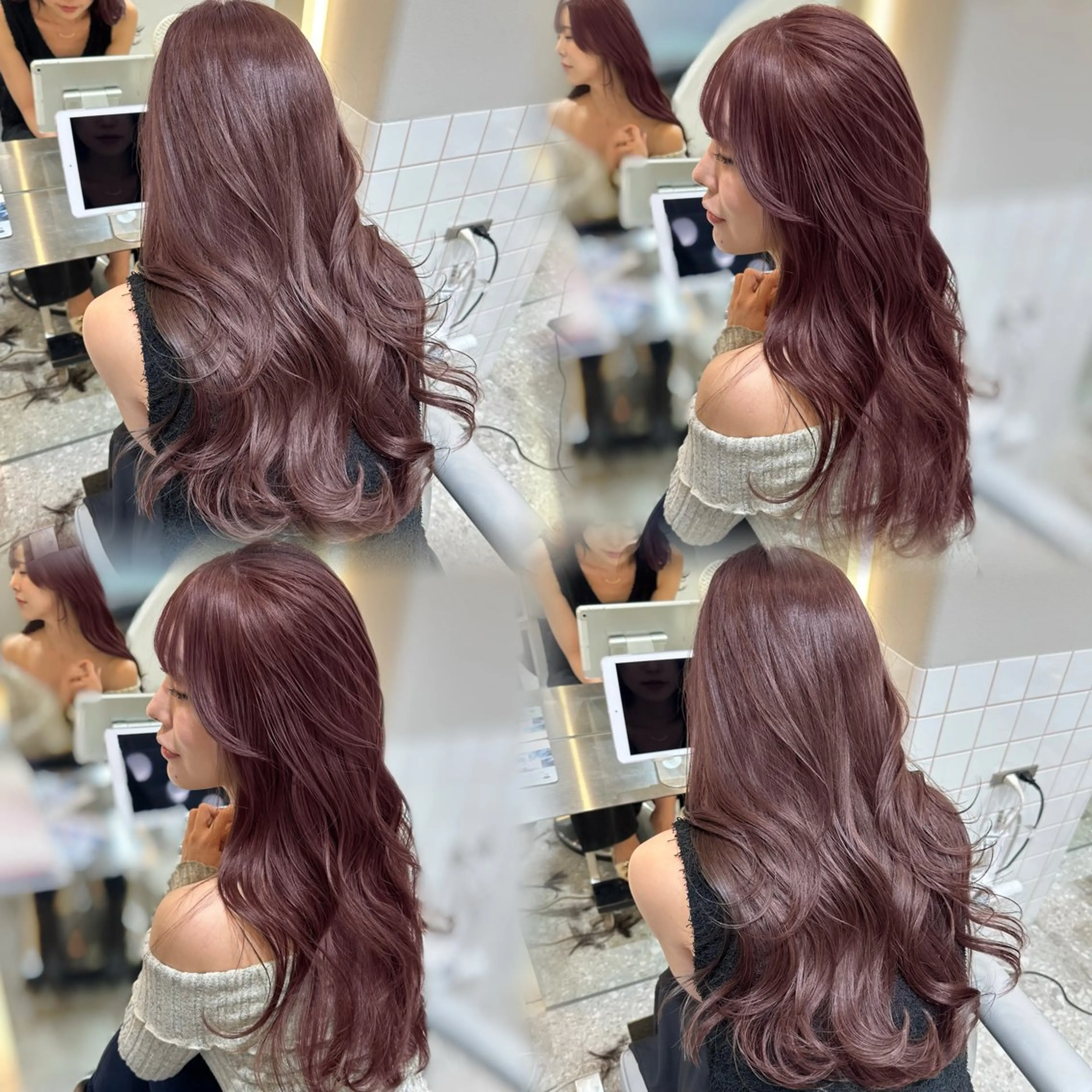 セミロング カラー ブリーチ ブリーチなしカラー ヘアカラー トリートメント 新宿/韓国風レイヤー 髪質改善/渋谷直樹のヘアスタイル