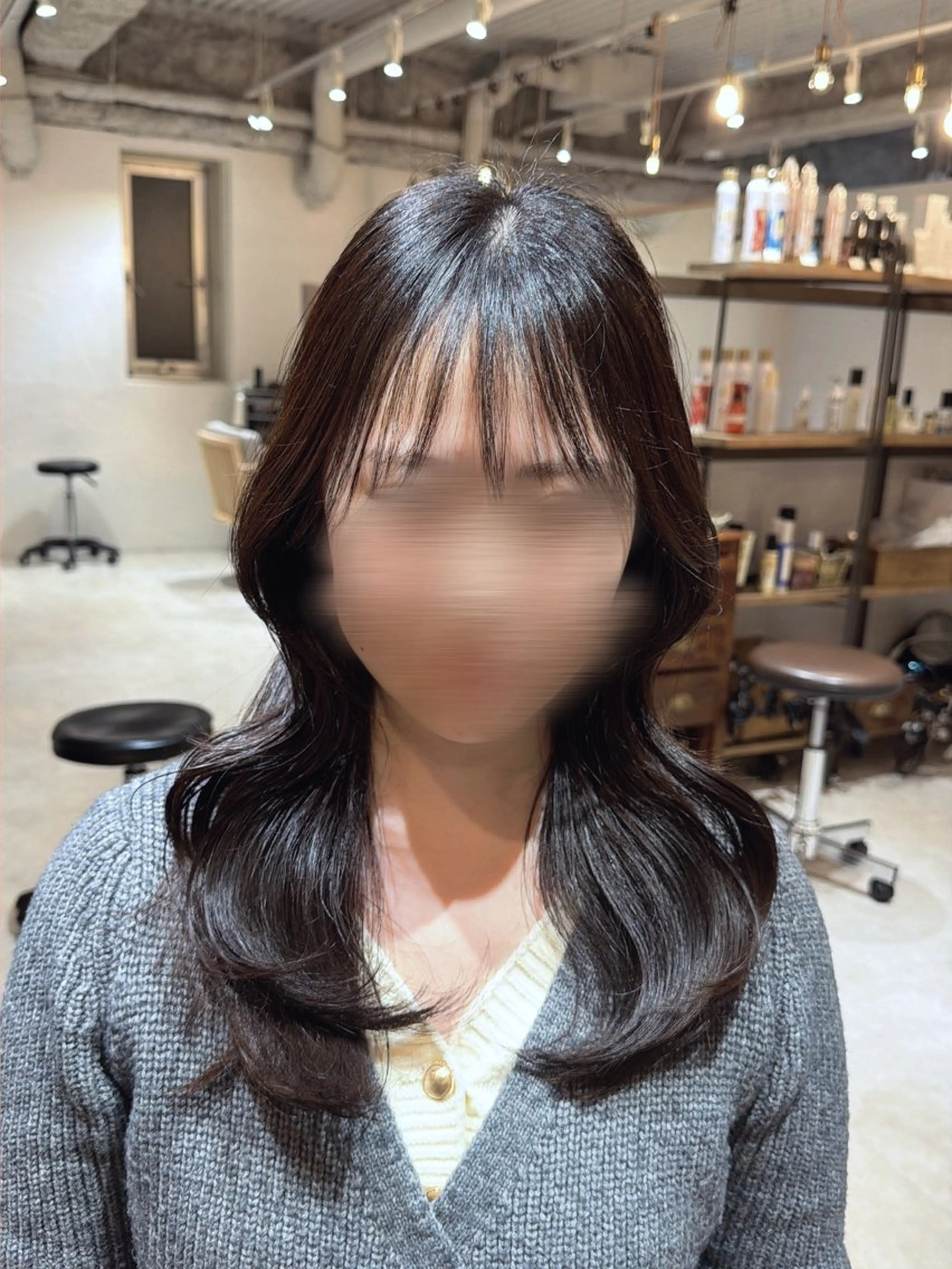 ロング カラー 韓国風ヘア レイヤーカット カット ヘアカラー Saya/ショート/ ボブ/  大阪/梅田のヘアスタイル